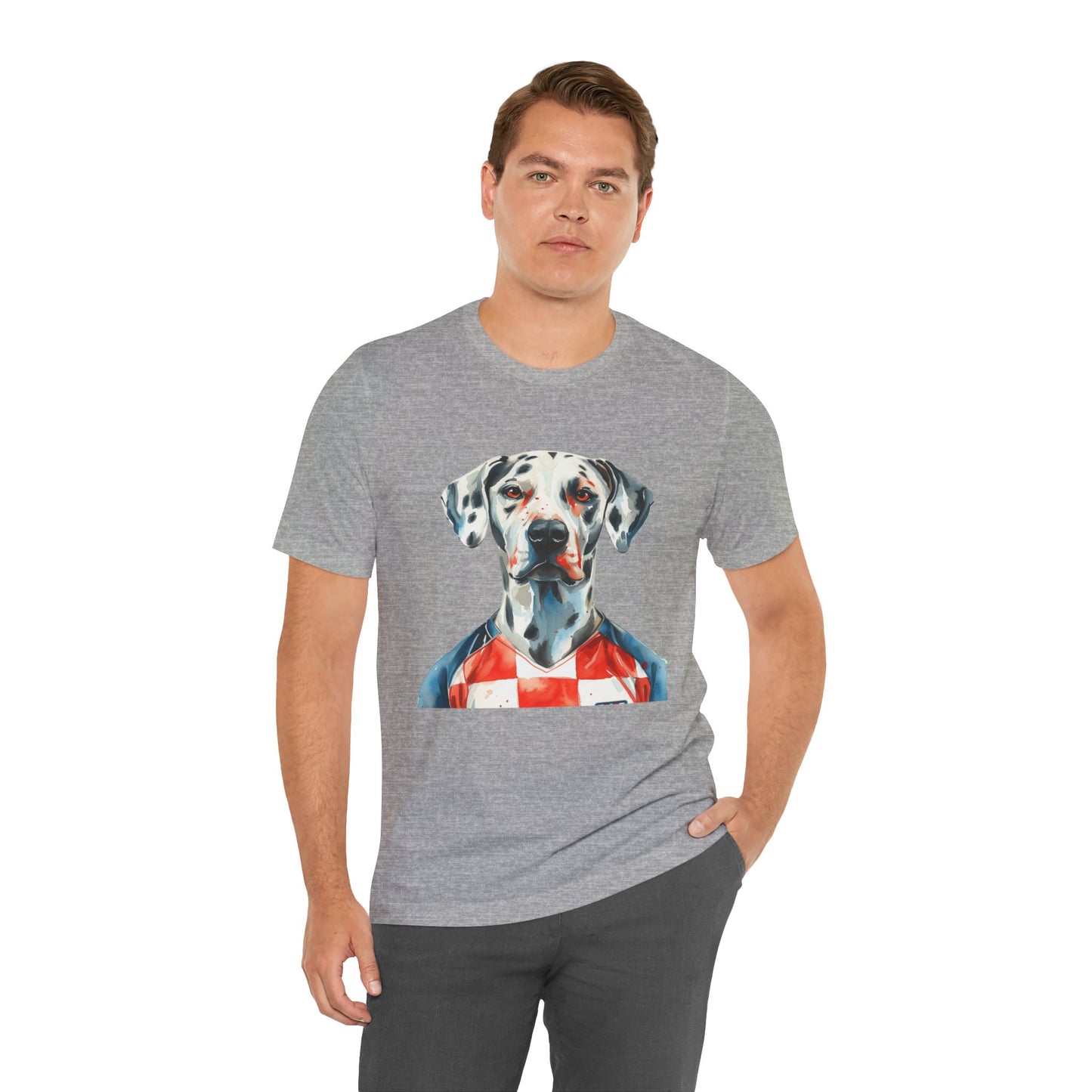 Unisex T-Shirt Fußball Fan Wuffis"I EM 2024 I Dalmatiner I Team Kroatien