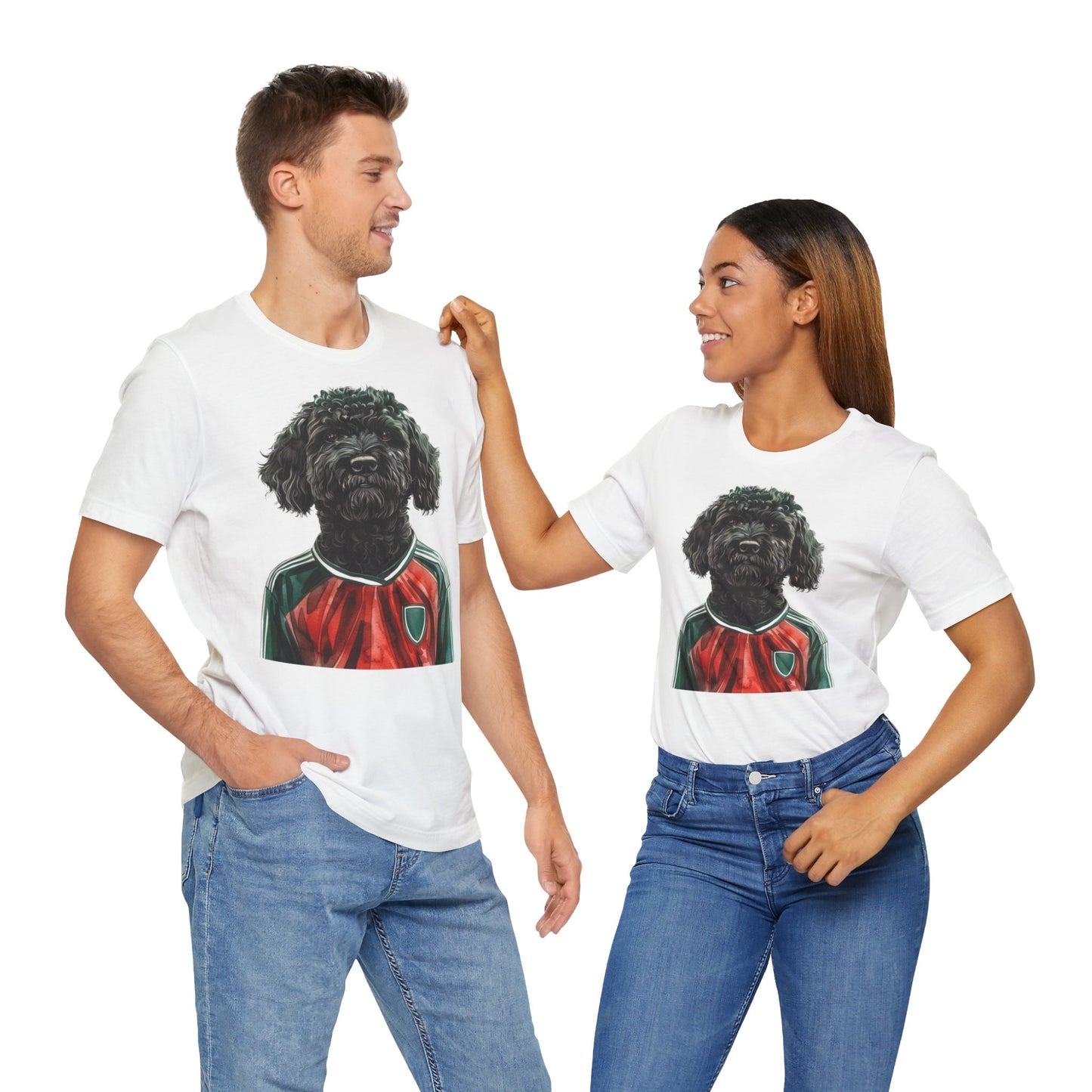 Unisex T-Shirt Fußball Fan Wuffis I EM 2024 I Ungarischer Hirtenhund I Team Ungarn