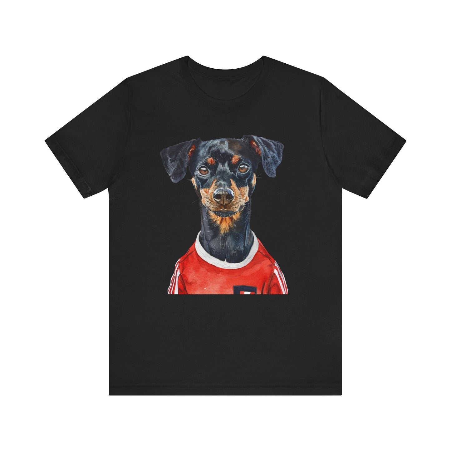 Unisex T-Shirt Fußball Fan Wuffis I EM 2024 I Österreichischer Pinscher I Team Österreich