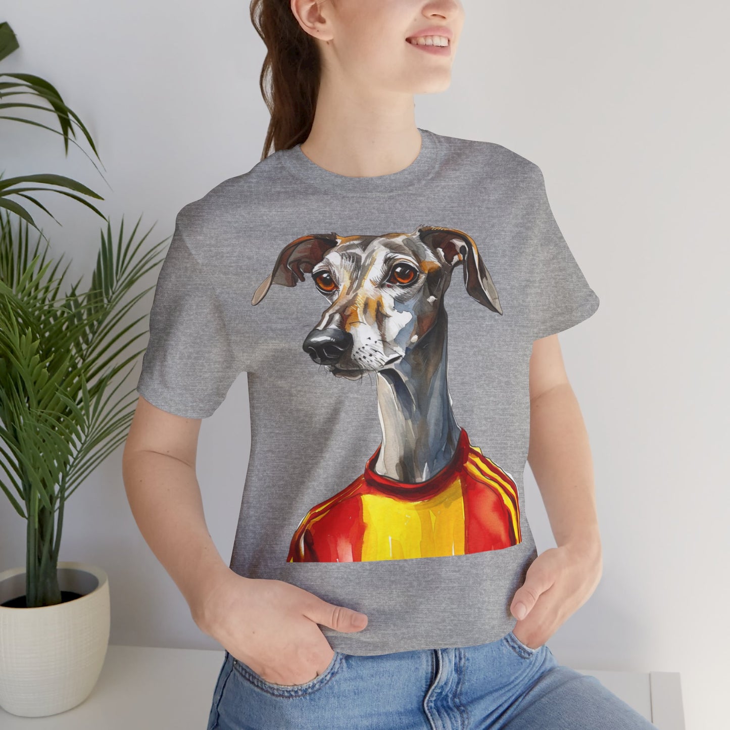 Unisex T-Shirt Fußball Fan Wuffis I EM 2024 I Galgo Espanol I Team Spanien