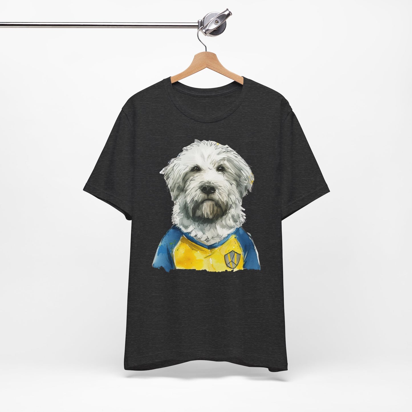 Unisex T-Shirt Fußball Fan Wuffis I EM 2024 I Ukrainischer Schäferhund I Team Ukraine