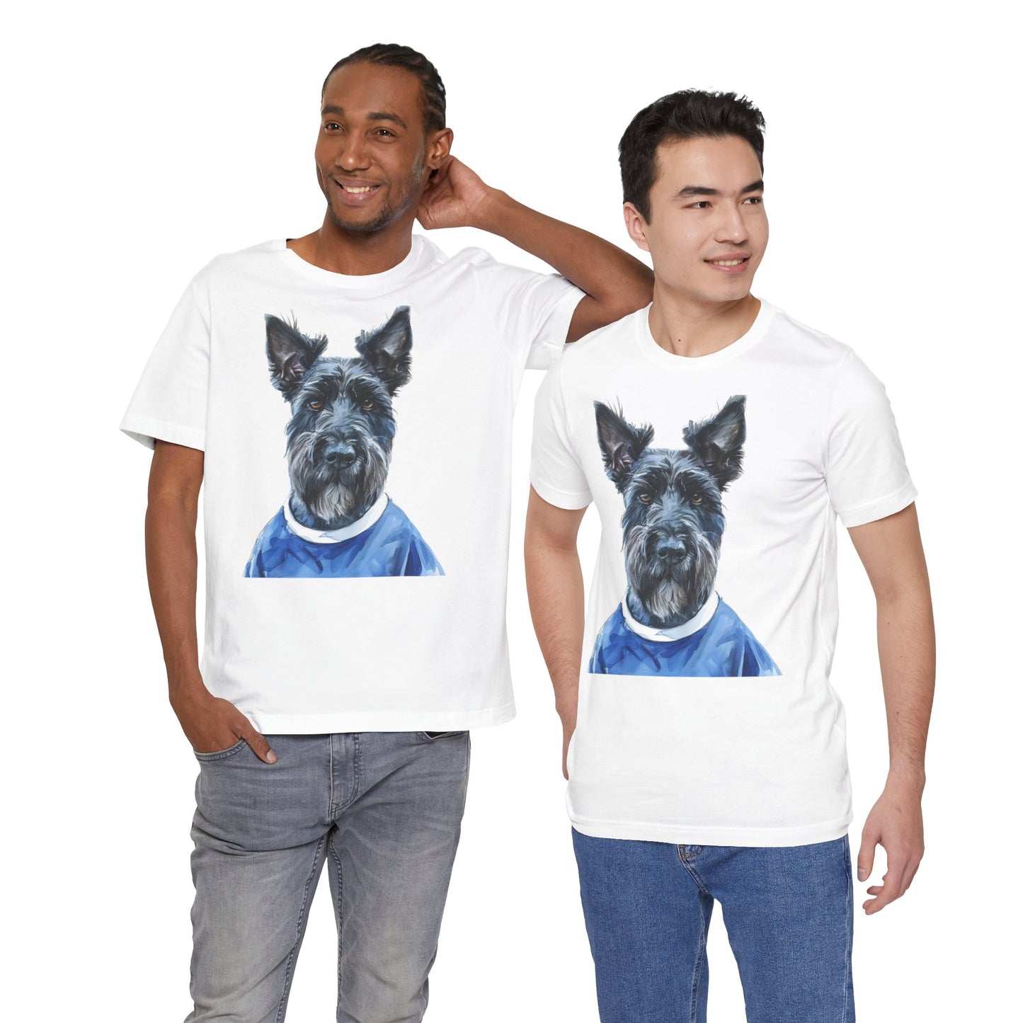 Unisex T-Shirt Fußball Fan Wuffis I EM 2024 I Scottish Terrier I Team Schottland