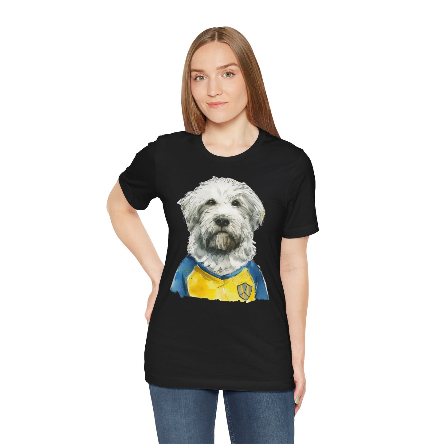 Unisex T-Shirt Fußball Fan Wuffis I EM 2024 I Ukrainischer Schäferhund I Team Ukraine