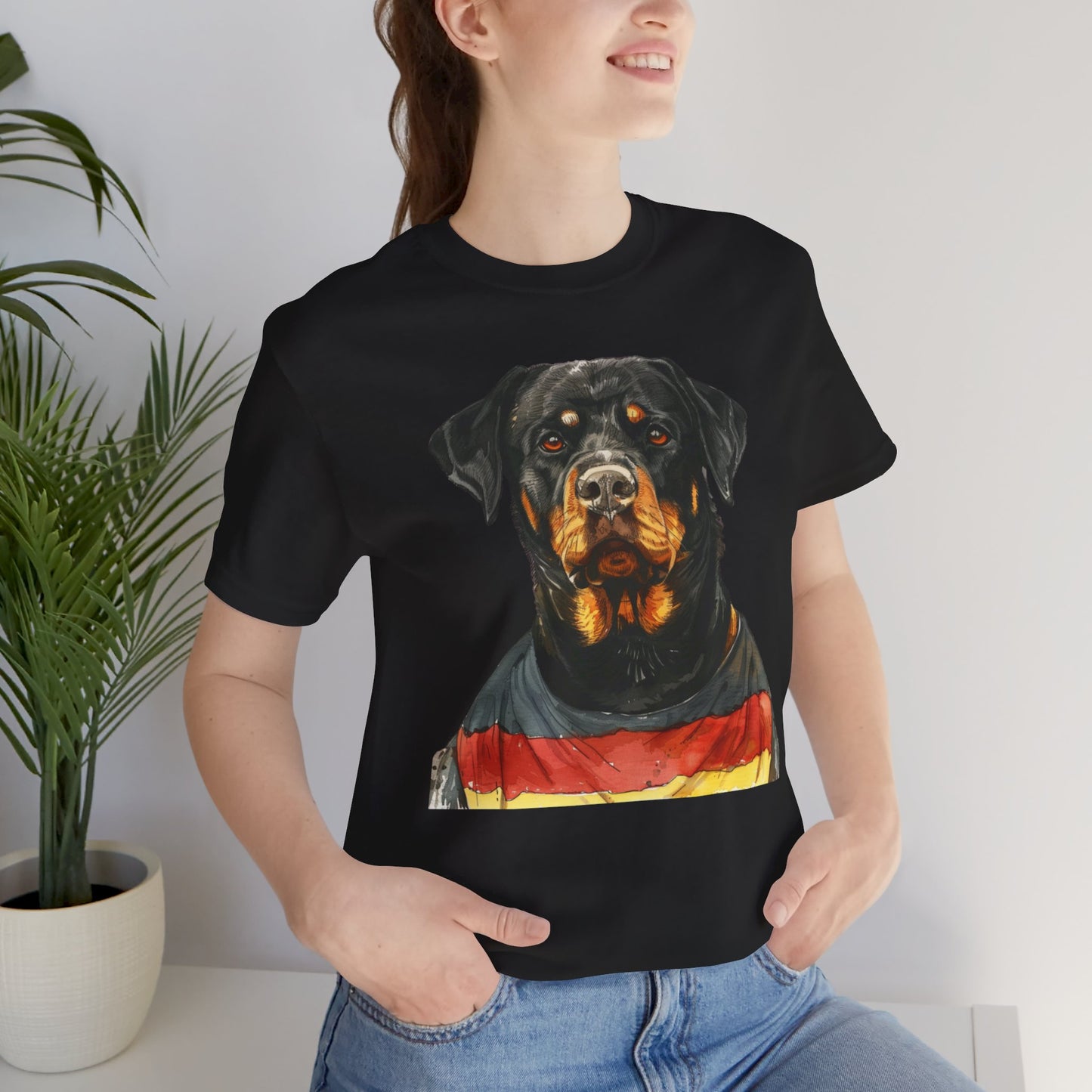 Unisex T-Shirt Fußball Fan Wuffis I EM 2024 I Rottweiler  I Team Deutschland