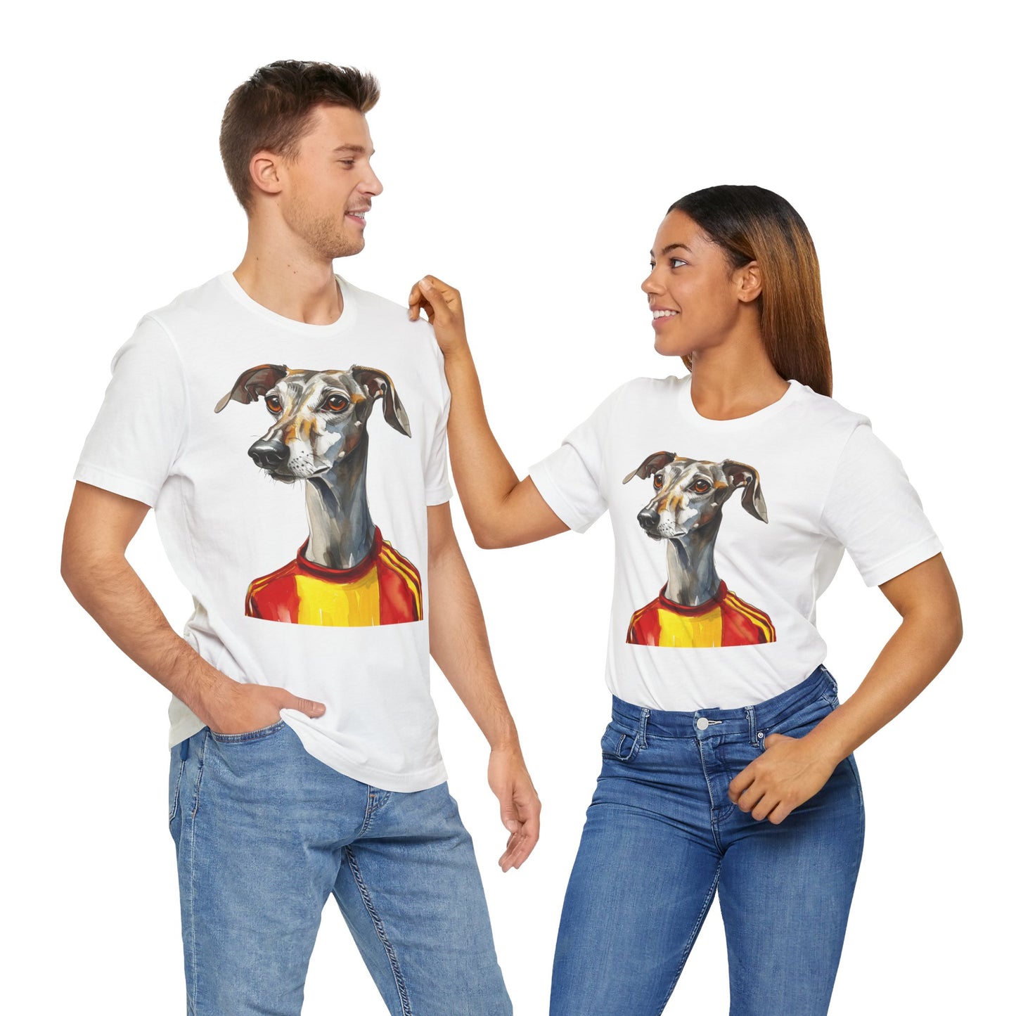 Unisex T-Shirt Fußball Fan Wuffis I EM 2024 I Galgo Espanol I Team Spanien