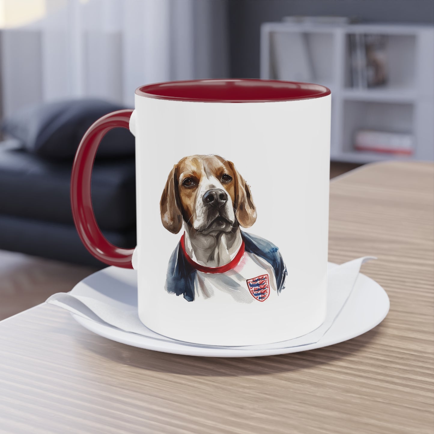 Hunde Tasse Fußball Fan Wuffis I EM 2024 I Beagle I Team England