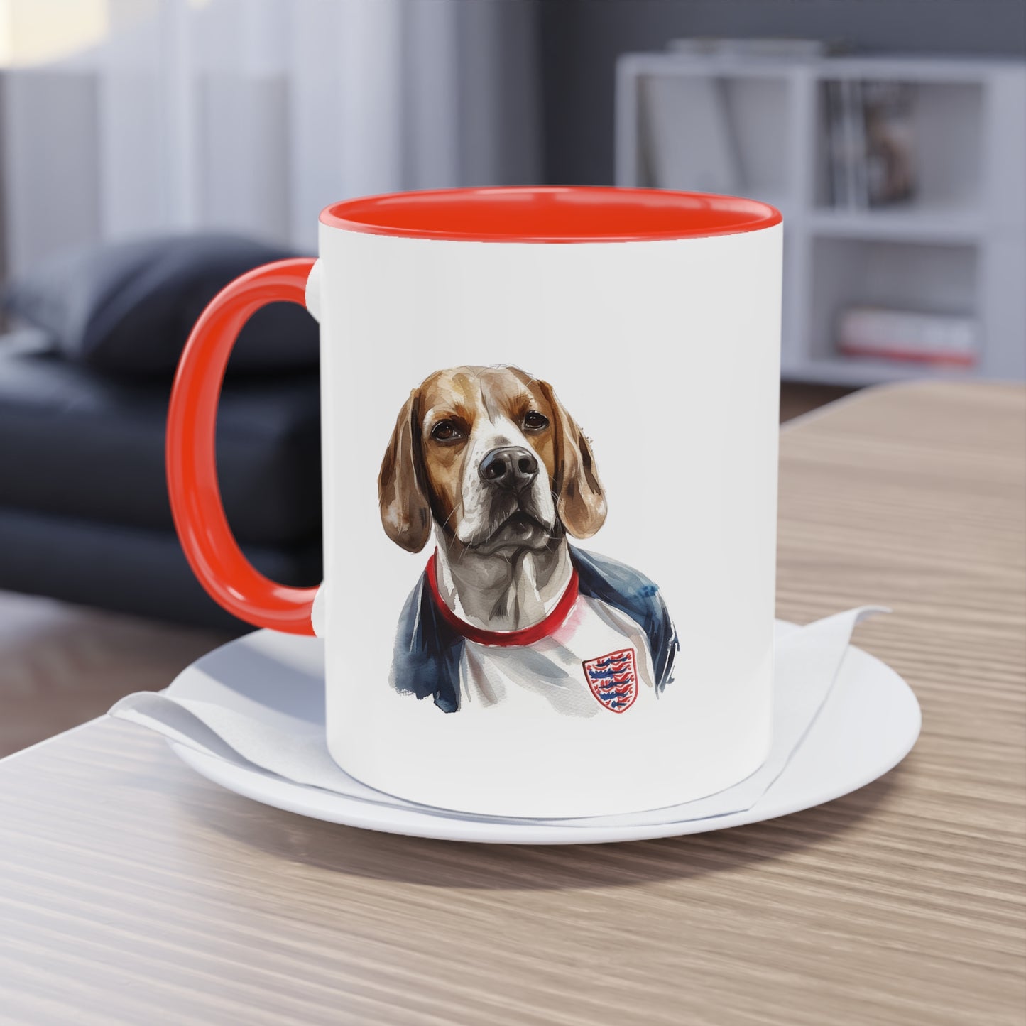 Hunde Tasse Fußball Fan Wuffis I EM 2024 I Beagle I Team England