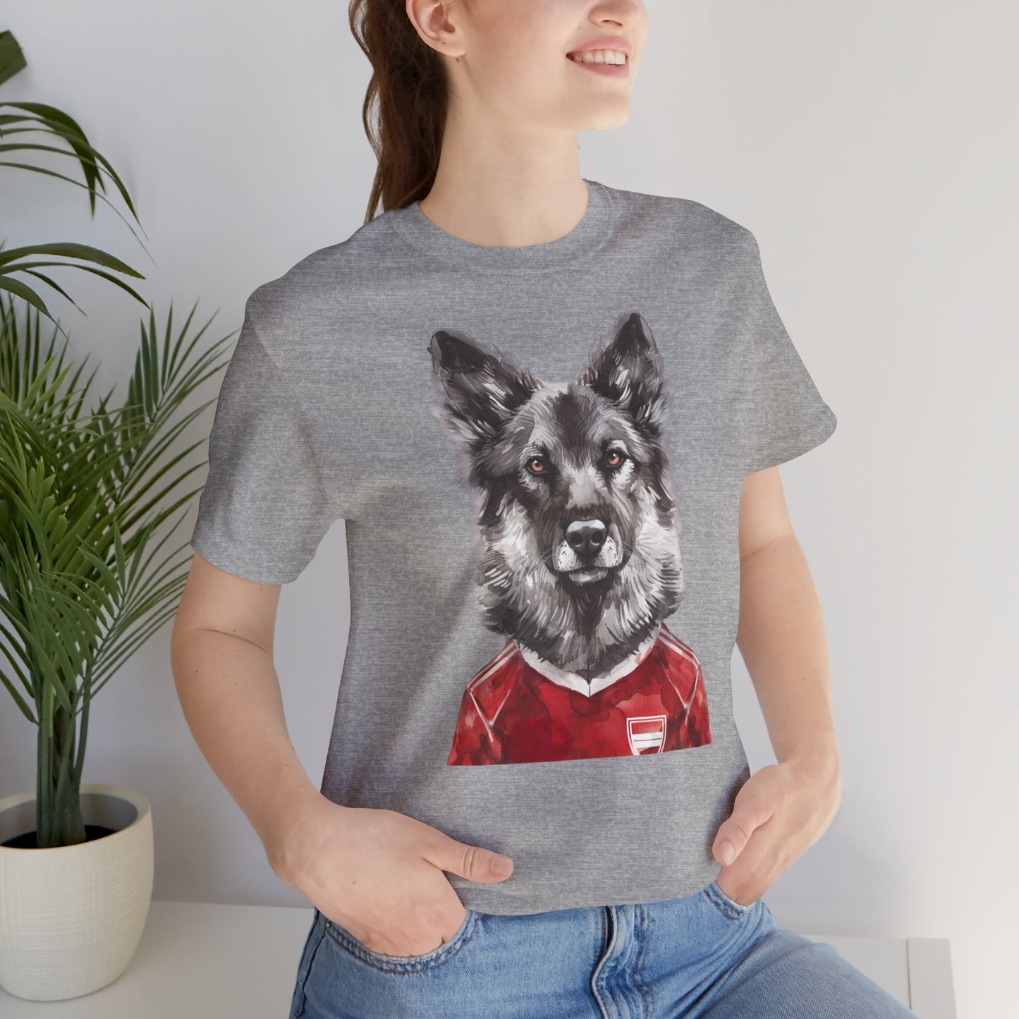 Unisex T-Shirt Fußball Fan Wuffis I EM 2024 I Gronlandshund I Team Dänemark