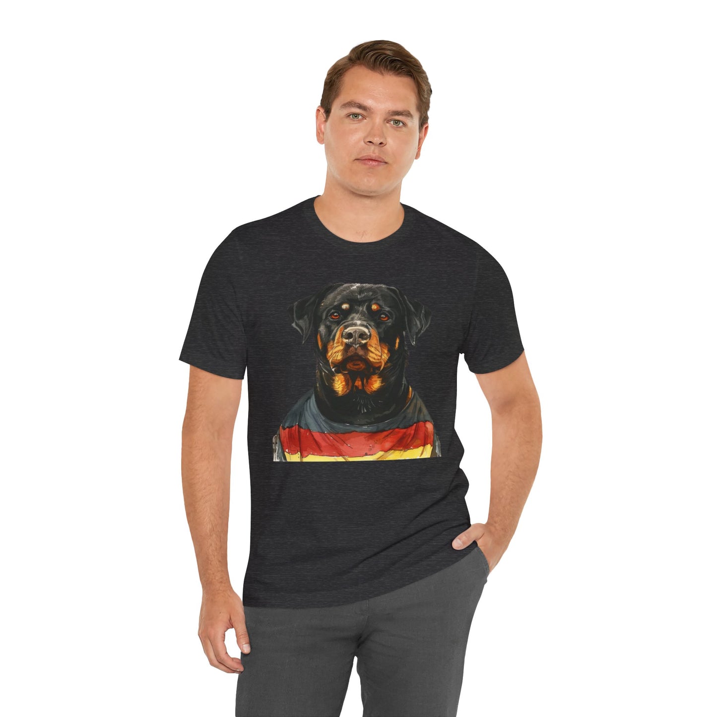 Unisex T-Shirt Fußball Fan Wuffis I EM 2024 I Rottweiler  I Team Deutschland