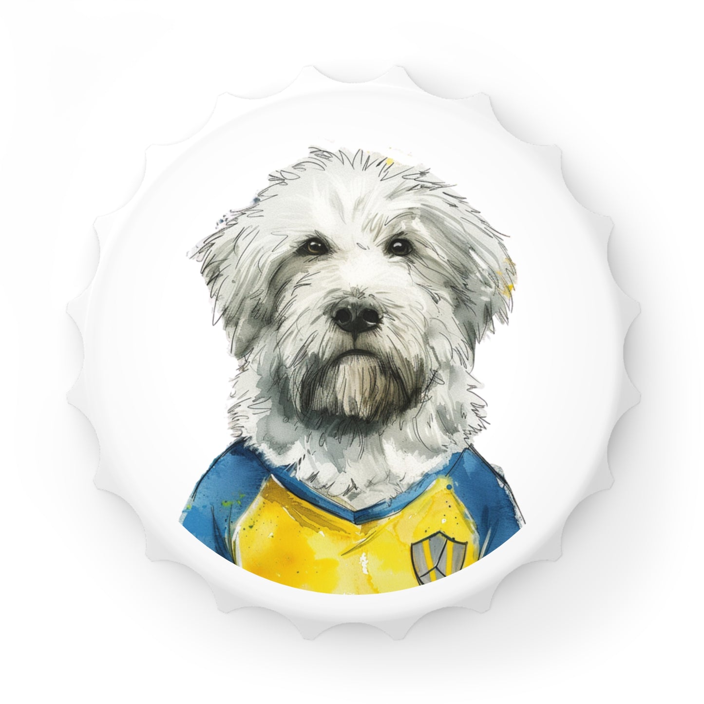 Hund im Fußballtrikot Ukraine