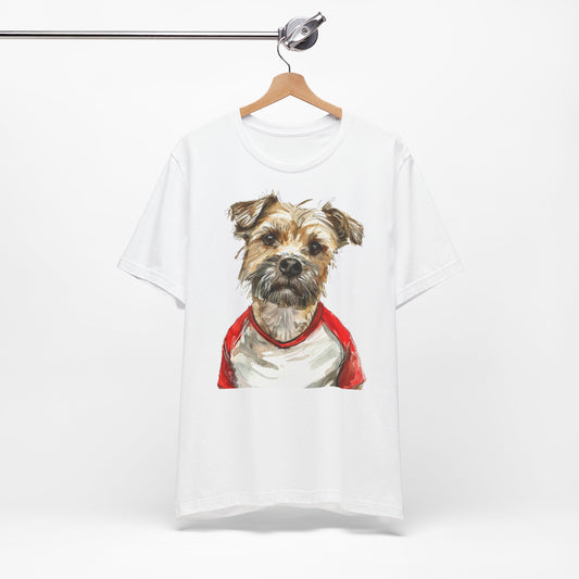 T-Shirt zur EM mit Hund im Fußball Trikot Polen