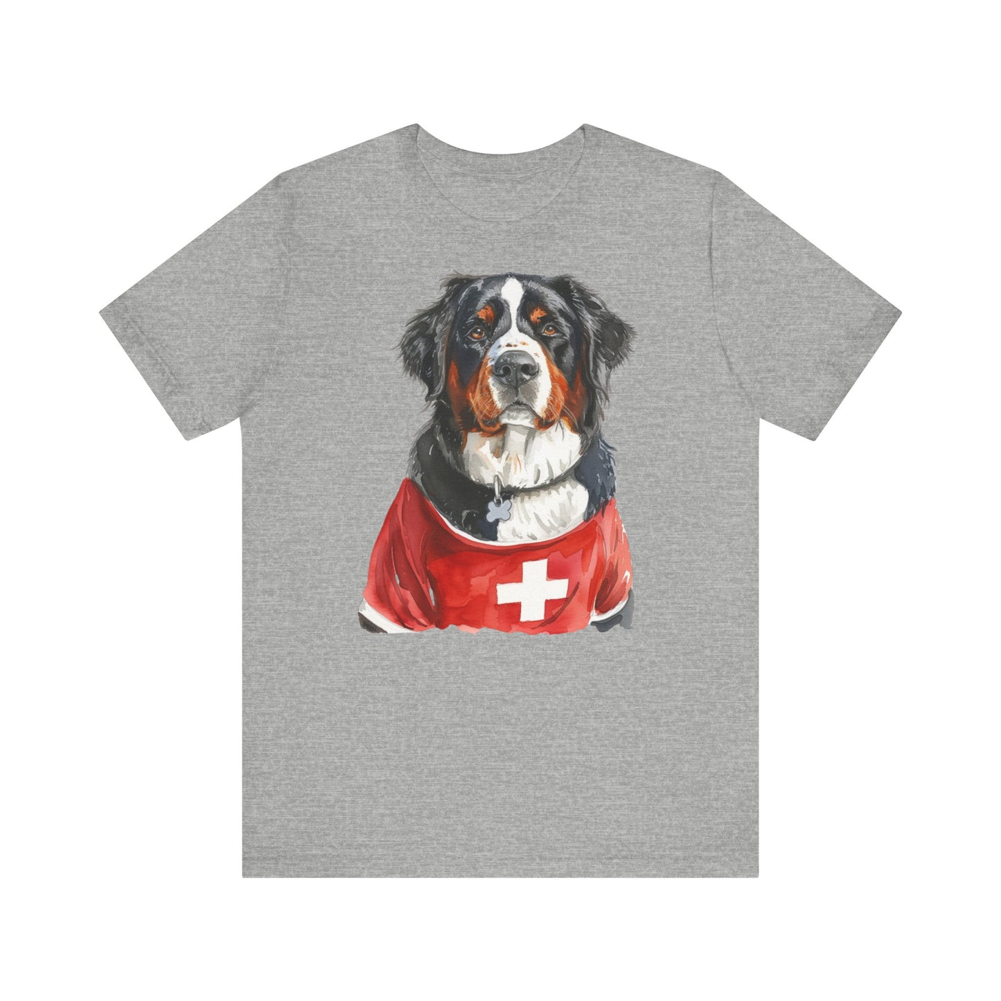 Unisex T-Shirt Fußball Fan Wuffis I EM 2024 I Berner Sennenhund I Team Schweiz