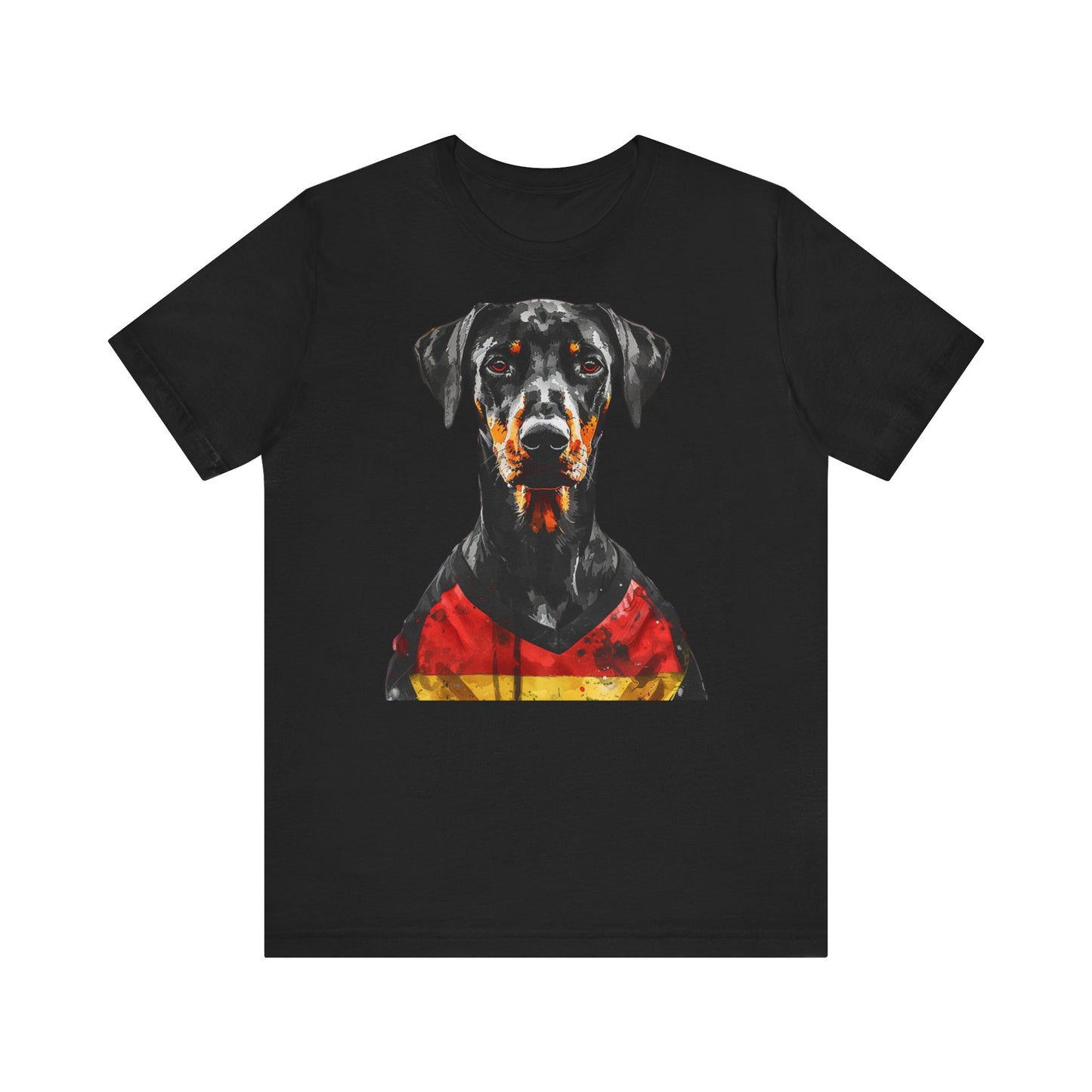 Unisex T-Shirt Fußball Fan Wuffis I EM 2024 I Dobermann  I Team Deutschland