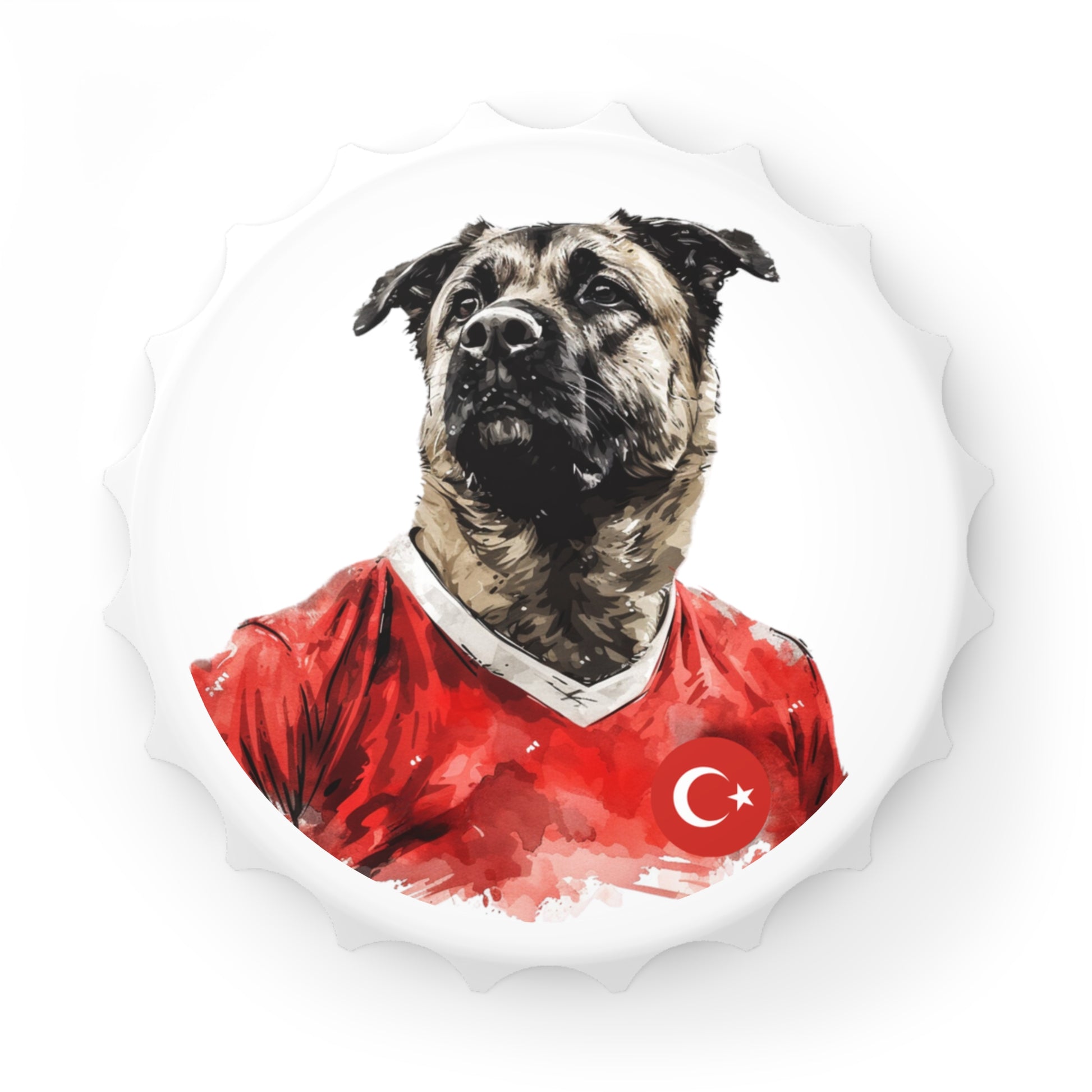 Küchenmagnet Hundemotiv Kangal Fußballtrikot Türkiye