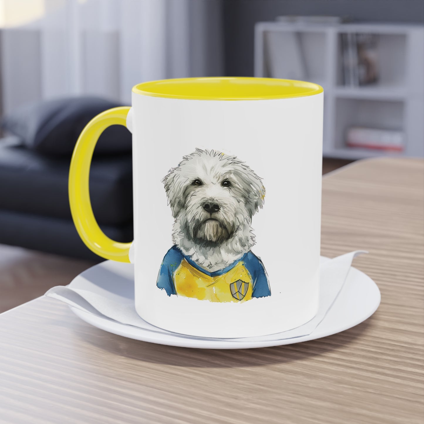 Hunde Tasse Fußball Fan Wuffis I EM 2024 I Ukrainischer Schäferhund I Team Ukraine