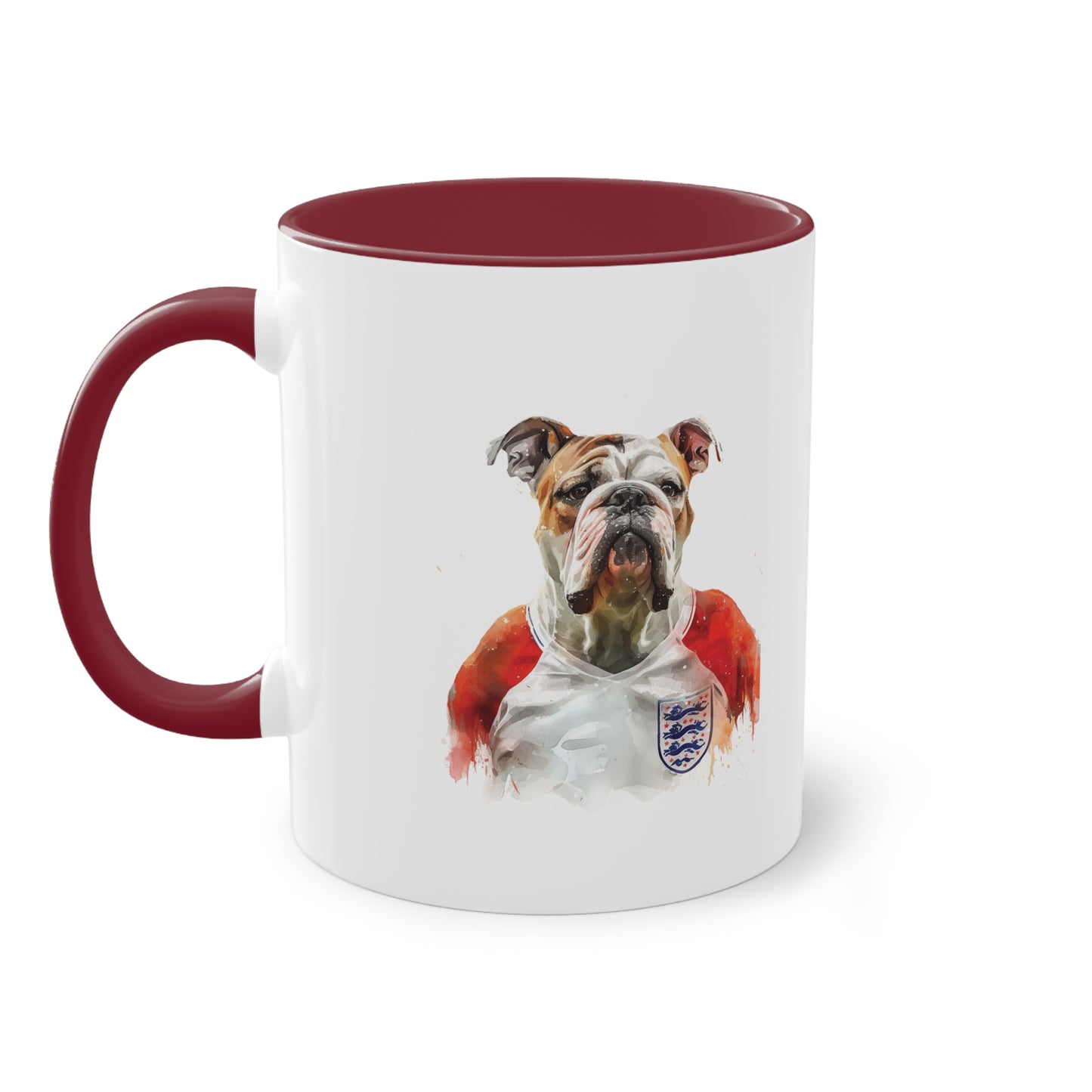 Hunde Tasse Fußball Fan Wuffis I EM 2024 I Englische Bulldogge I Team England