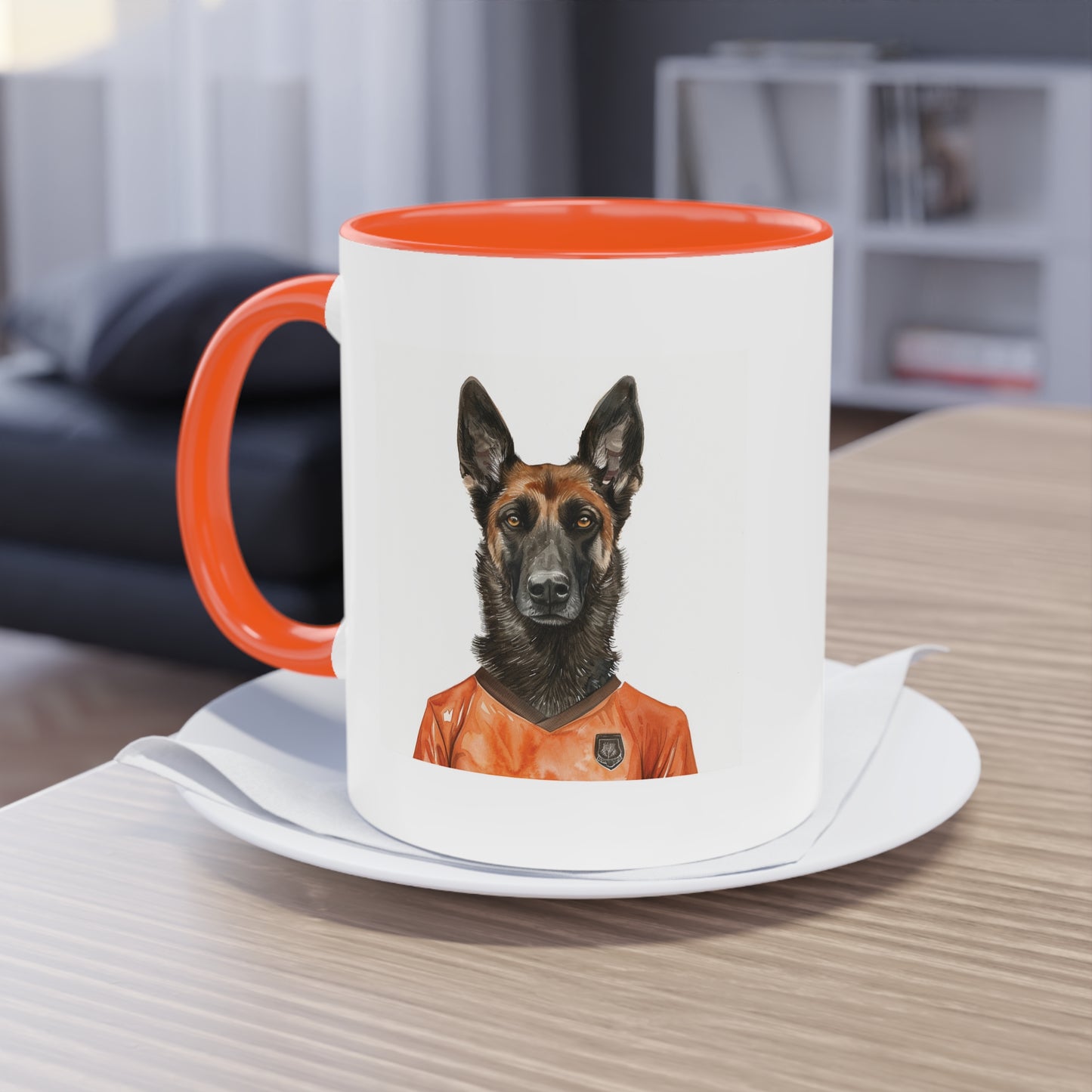 Hunde Tasse Fußball Fan Wuffis I EM 2024 I Holländischer Schäferhund I Team Niederlande