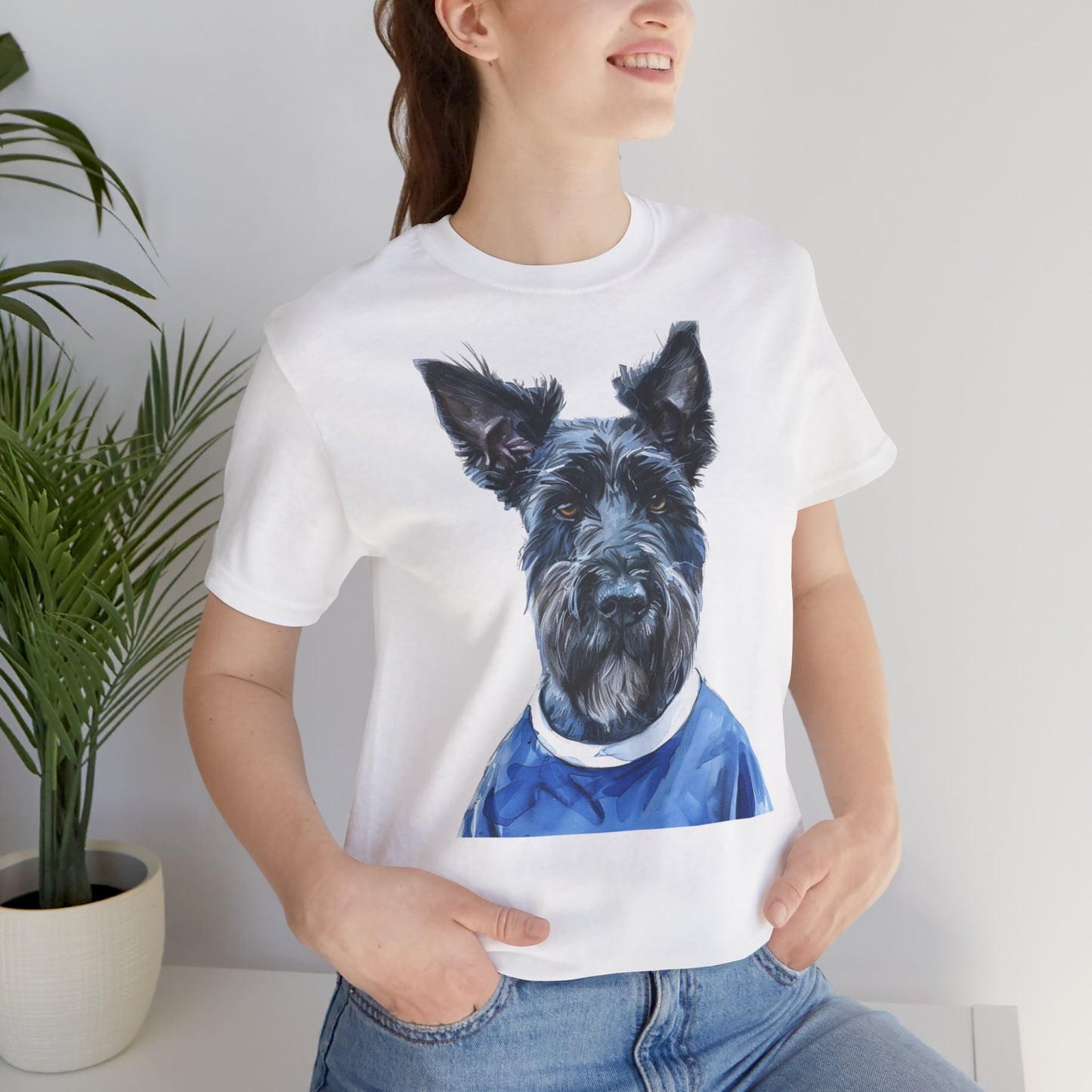 Unisex T-Shirt Fußball Fan Wuffis I EM 2024 I Scottish Terrier I Team Schottland