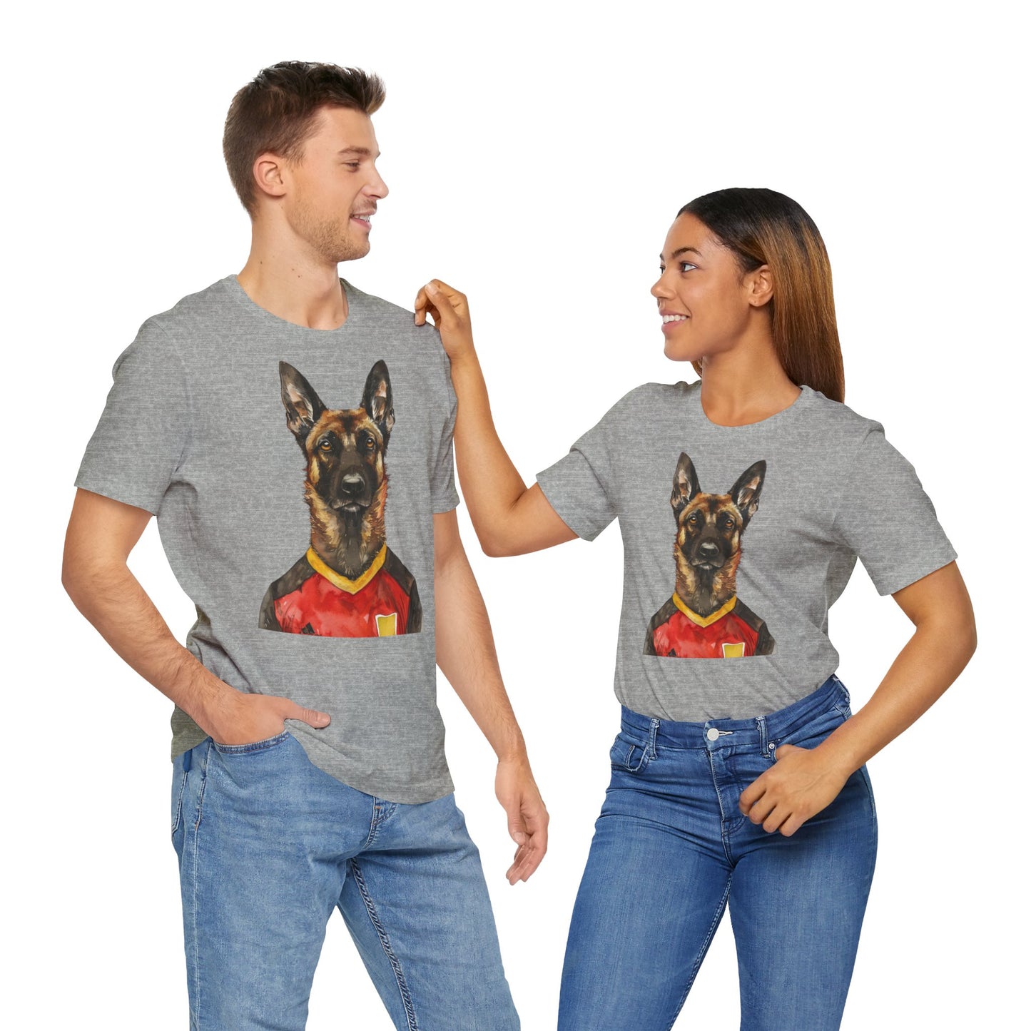 Unisex T-Shirt Fußball Fan Wuffis I EM 2024 I Malinois I Team Belgien