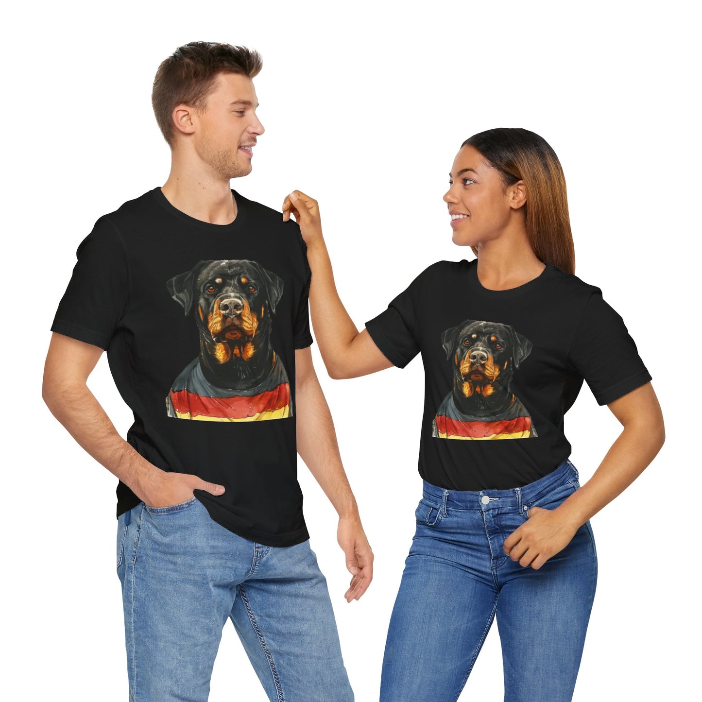 Unisex T-Shirt Fußball Fan Wuffis I EM 2024 I Rottweiler  I Team Deutschland