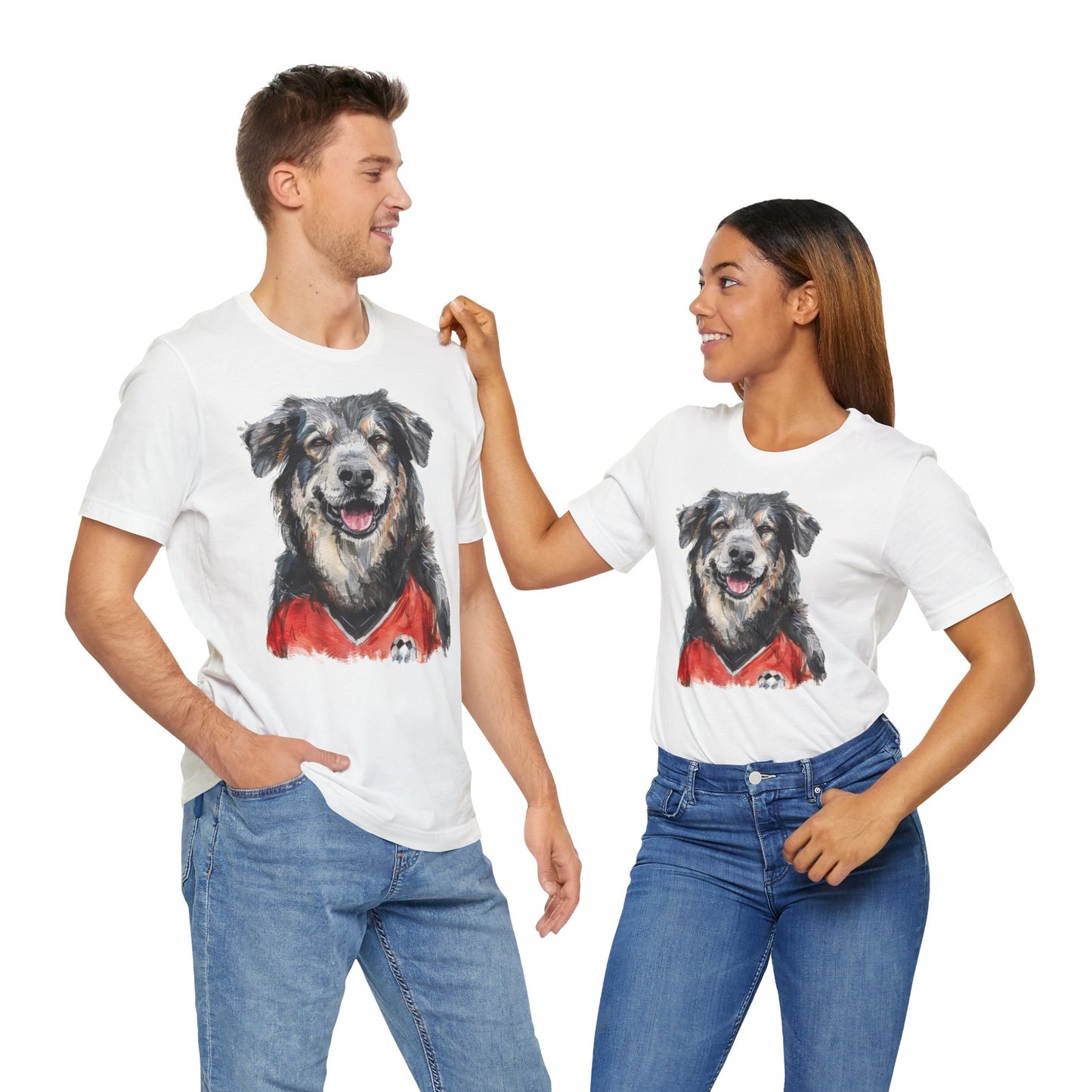 Unisex T-Shirt Fußball Fan Wuffis I EM 2024 I Albanischer Schäferhund I Team Albanien