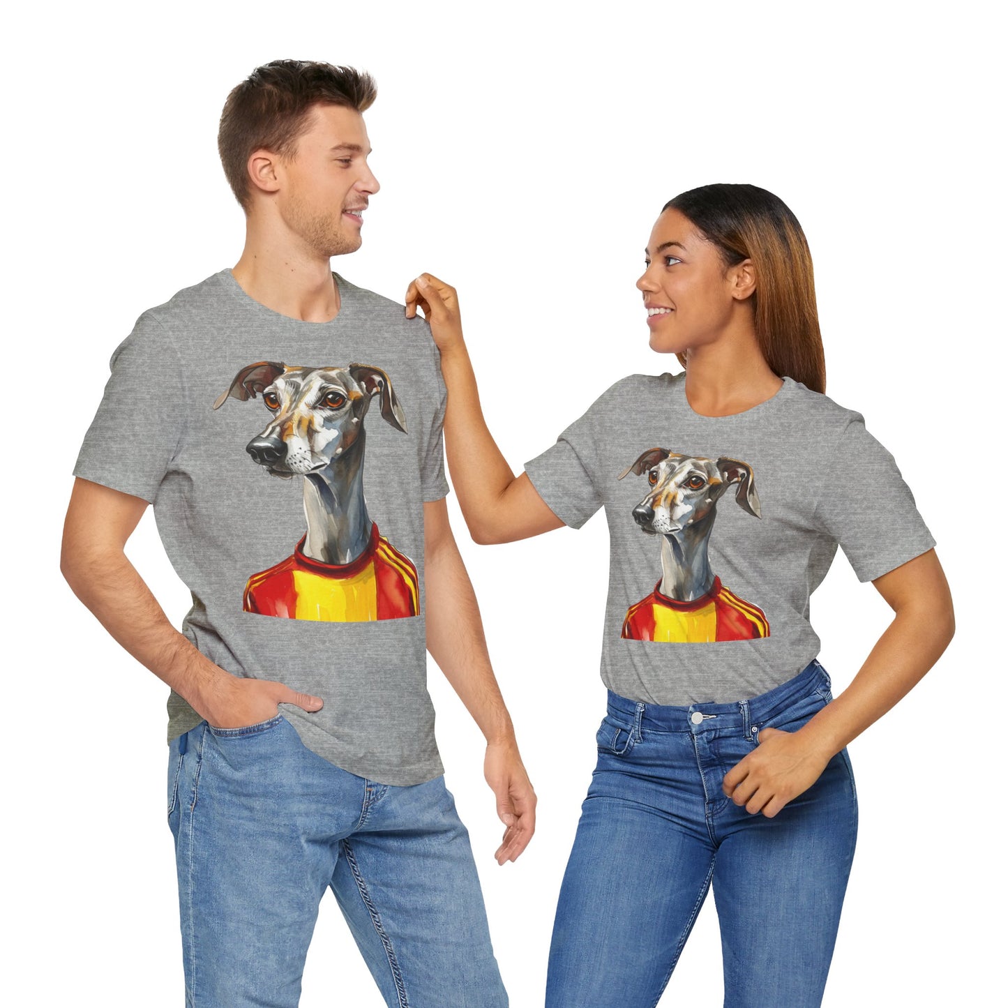 Unisex T-Shirt Fußball Fan Wuffis I EM 2024 I Galgo Espanol I Team Spanien