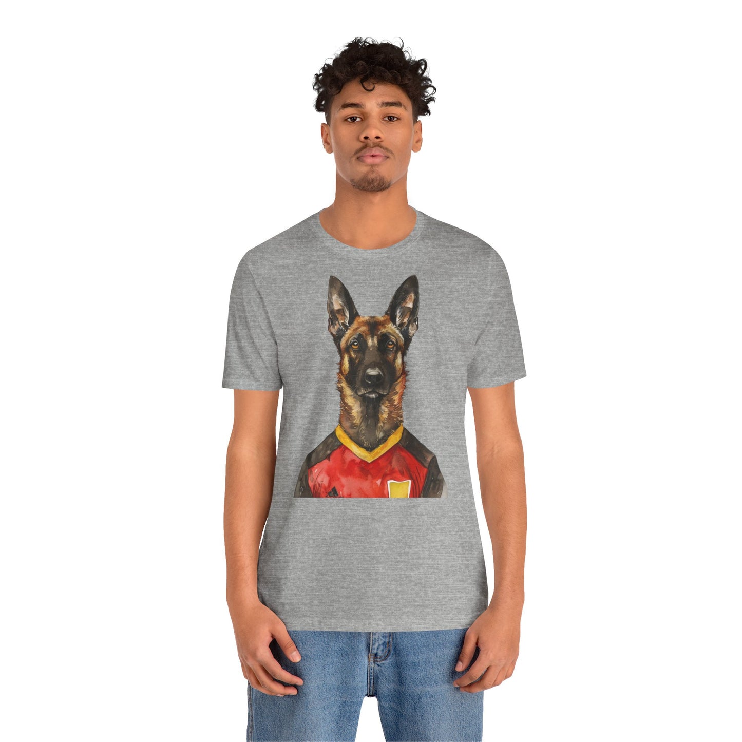 Unisex T-Shirt Fußball Fan Wuffis I EM 2024 I Malinois I Team Belgien