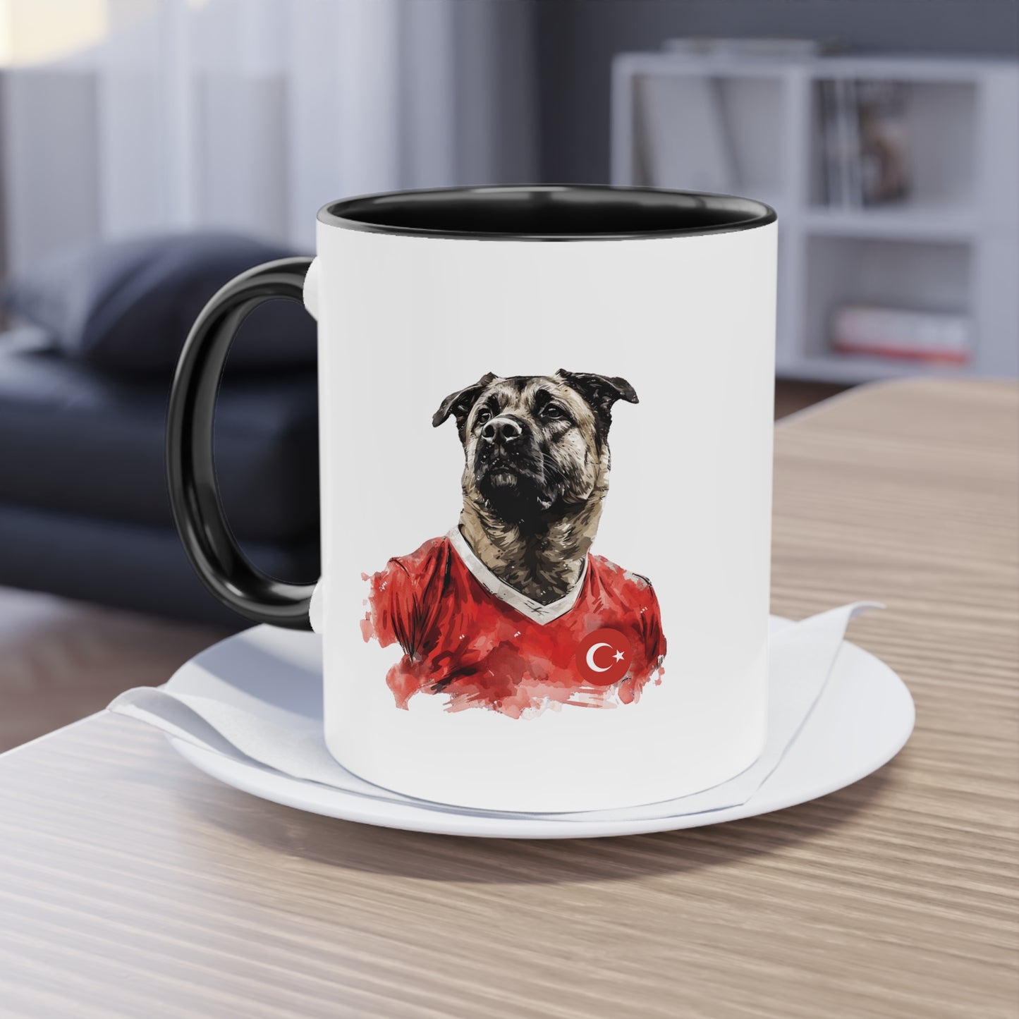 Hunde Tasse Fußball Fan Wuffis I EM 2024 I Kangal I Team Türkiye