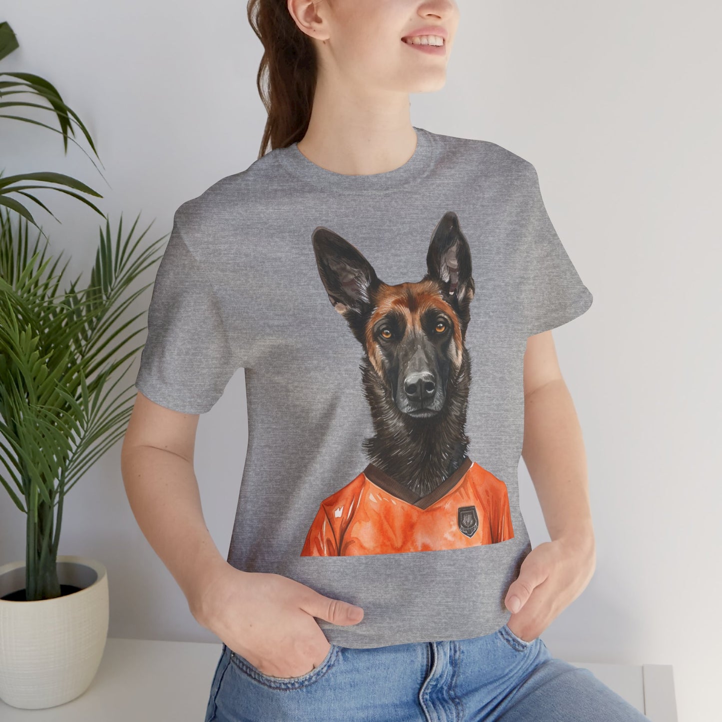 Unisex T-Shirt Fußball Fan Wuffis I EM 2024 I Holländischer Schäferhund I Team Niederlande