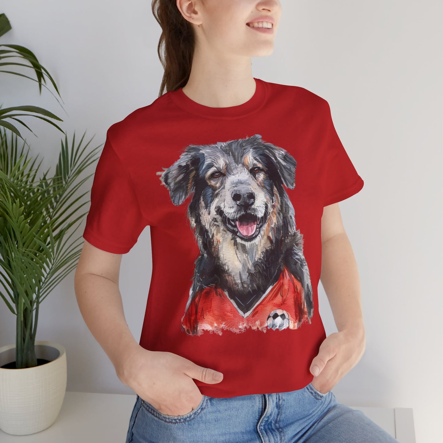 Unisex T-Shirt Fußball Fan Wuffis I EM 2024 I Albanischer Schäferhund I Team Albanien