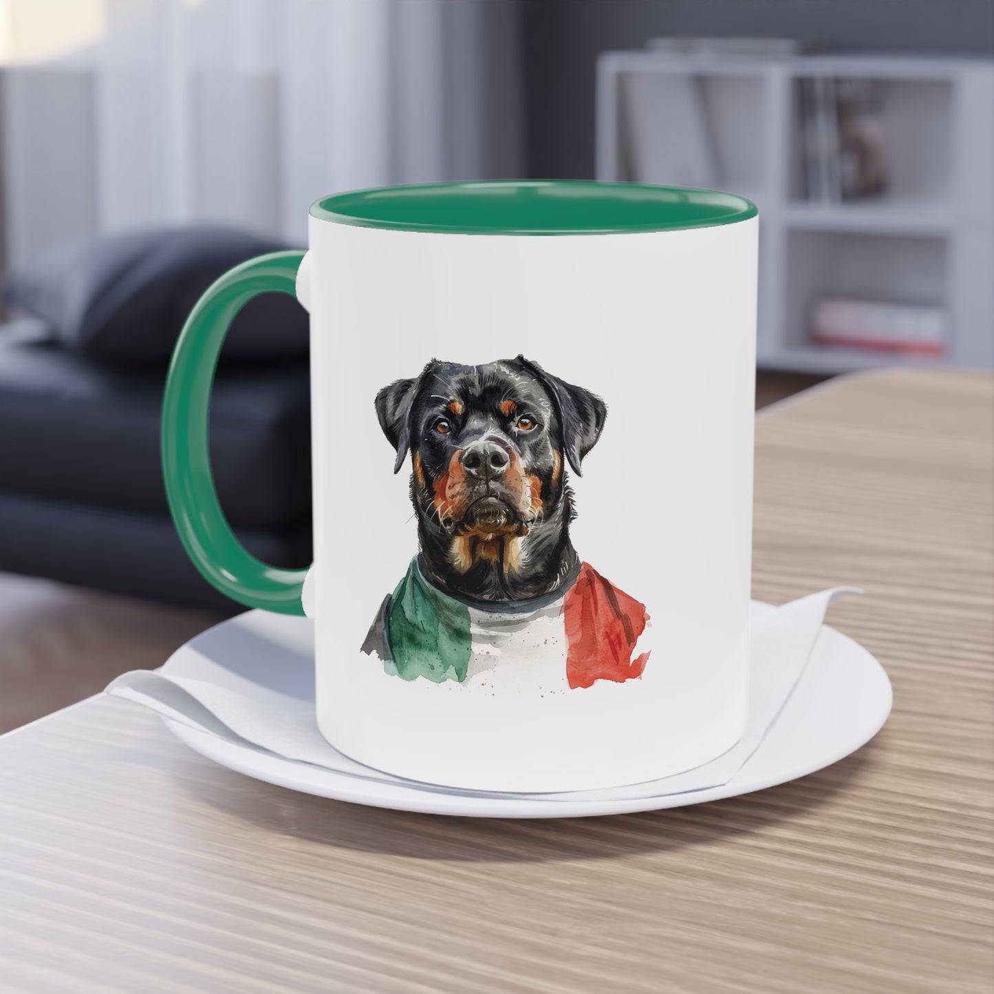 Hunde Tassen Fußball Fan Wuffis I EM 2024 I Rottweiler I Team Italien