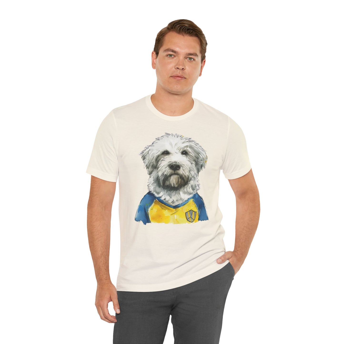 Unisex T-Shirt Fußball Fan Wuffis I EM 2024 I Ukrainischer Schäferhund I Team Ukraine