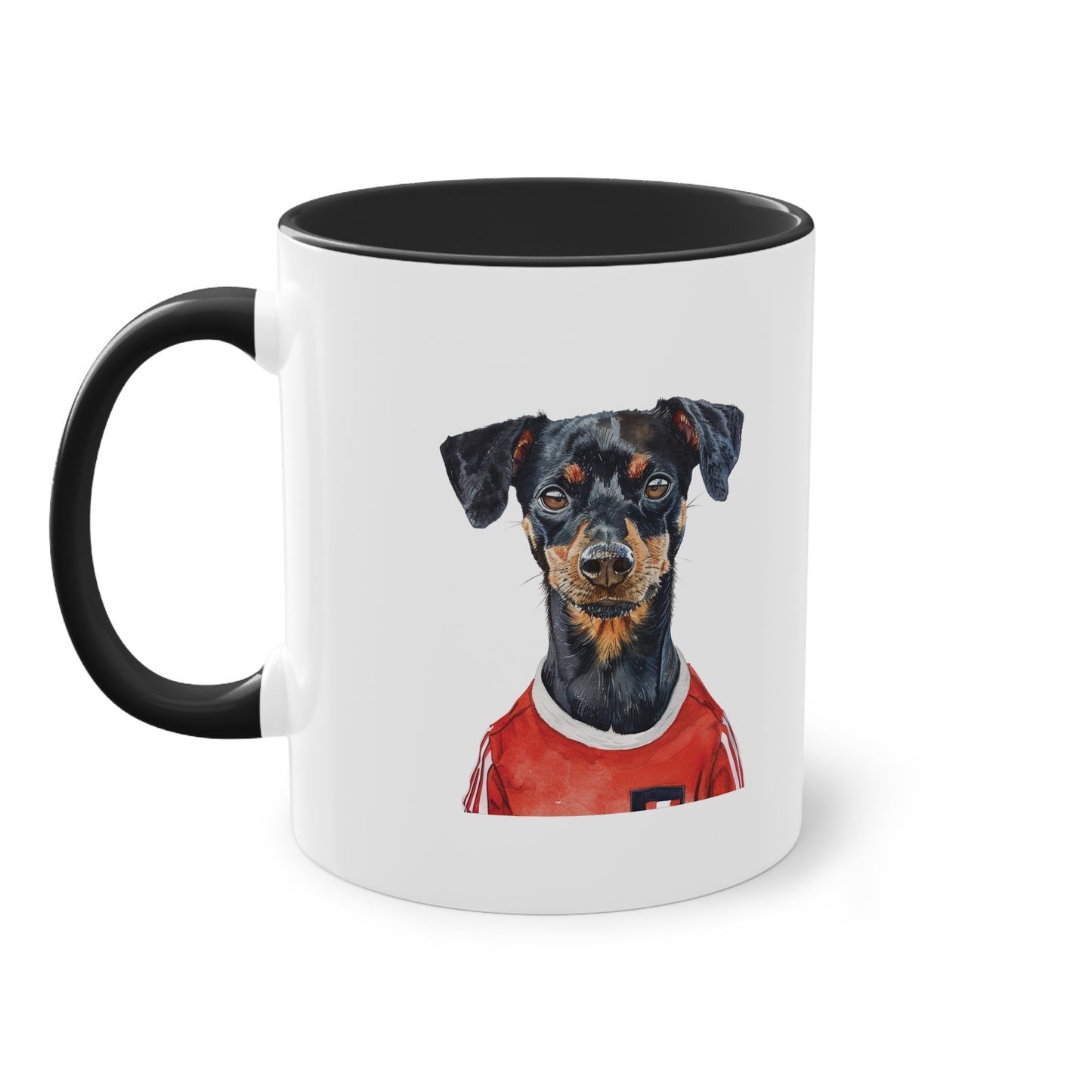 Hunde Tasse Fußball Fan Wuffis I EM 2024 I Österreichischer Pinscher I Team Österreich