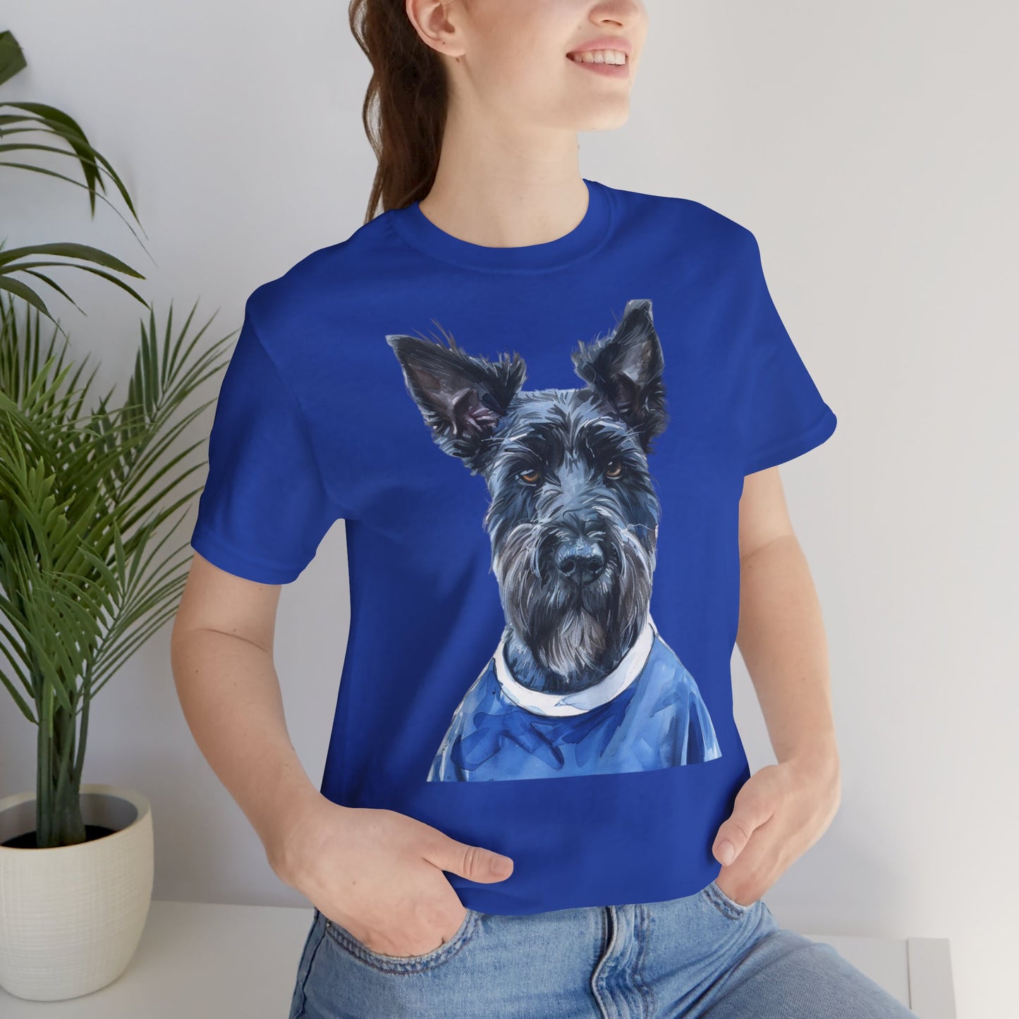 Unisex T-Shirt Fußball Fan Wuffis I EM 2024 I Scottish Terrier I Team Schottland