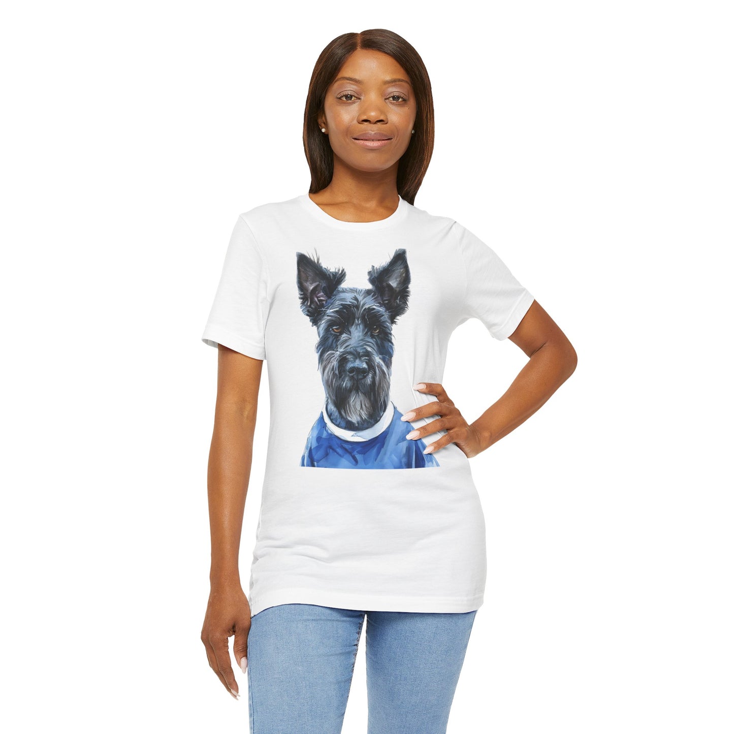 Unisex T-Shirt Fußball Fan Wuffis I EM 2024 I Scottish Terrier I Team Schottland