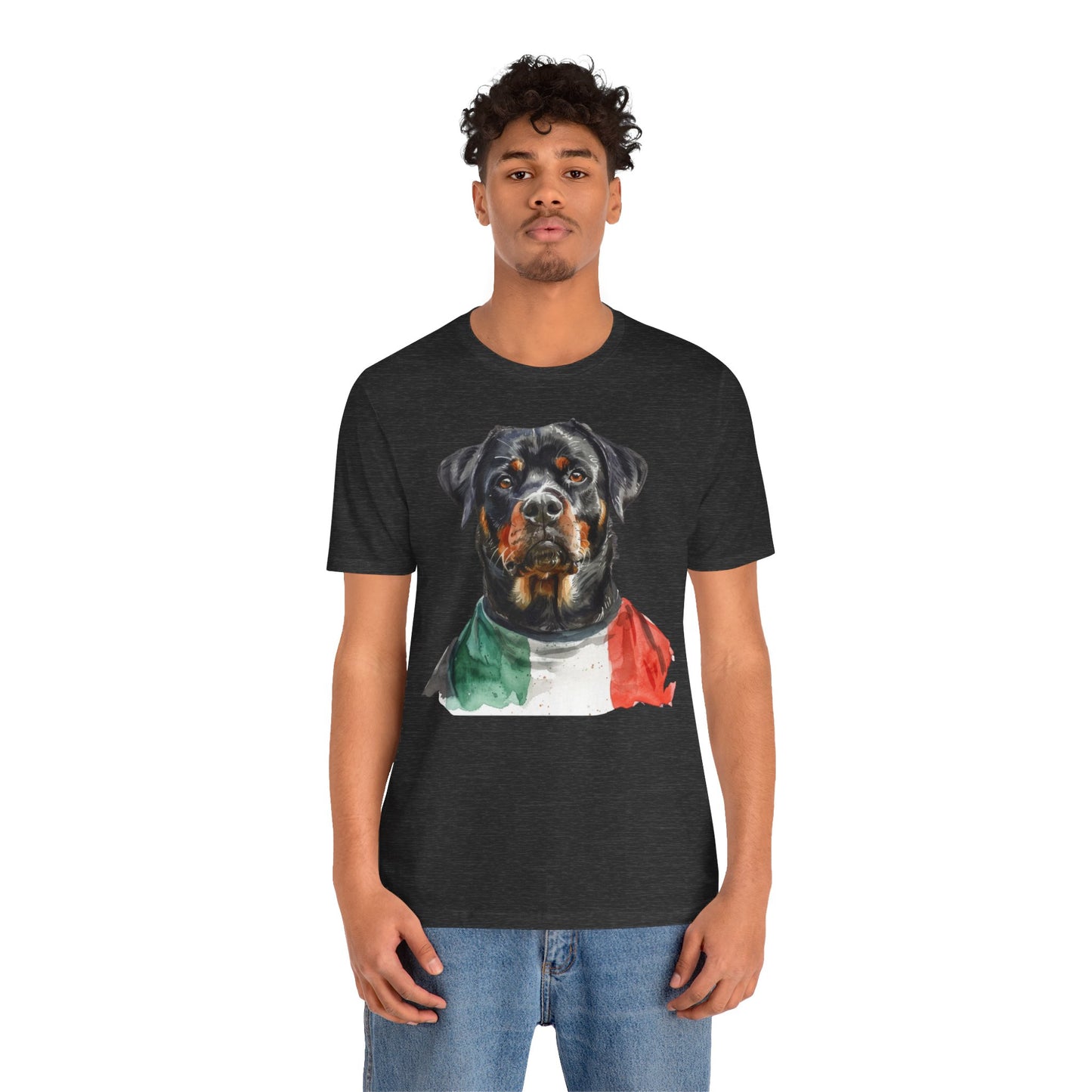 Unisex T-Shirt Fußball Fan Wuffis I EM 2024 I Rottweiler I Team Italien