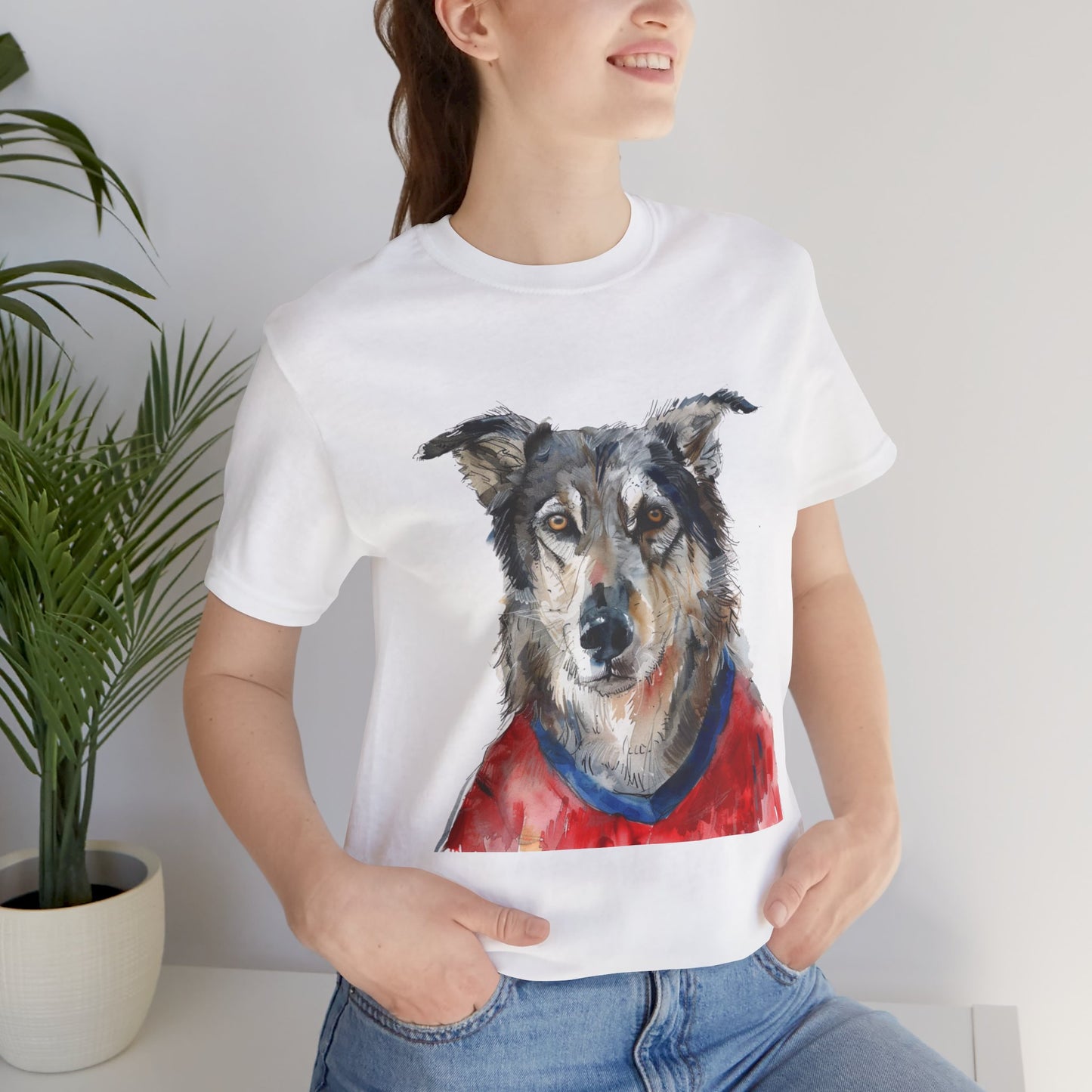 Unisex T-Shirt Fußball Fan Wuffis I EM 2024 I Tschechoslowakischer Wolfshund  I Team Tschechien