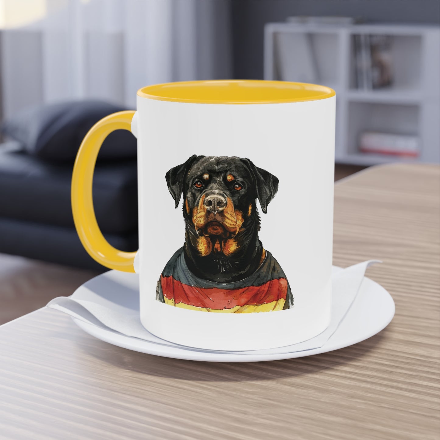 Hunde Tasse Fußball Fan Wuffis I EM 2024 I Rottweiler I Team Deutschland