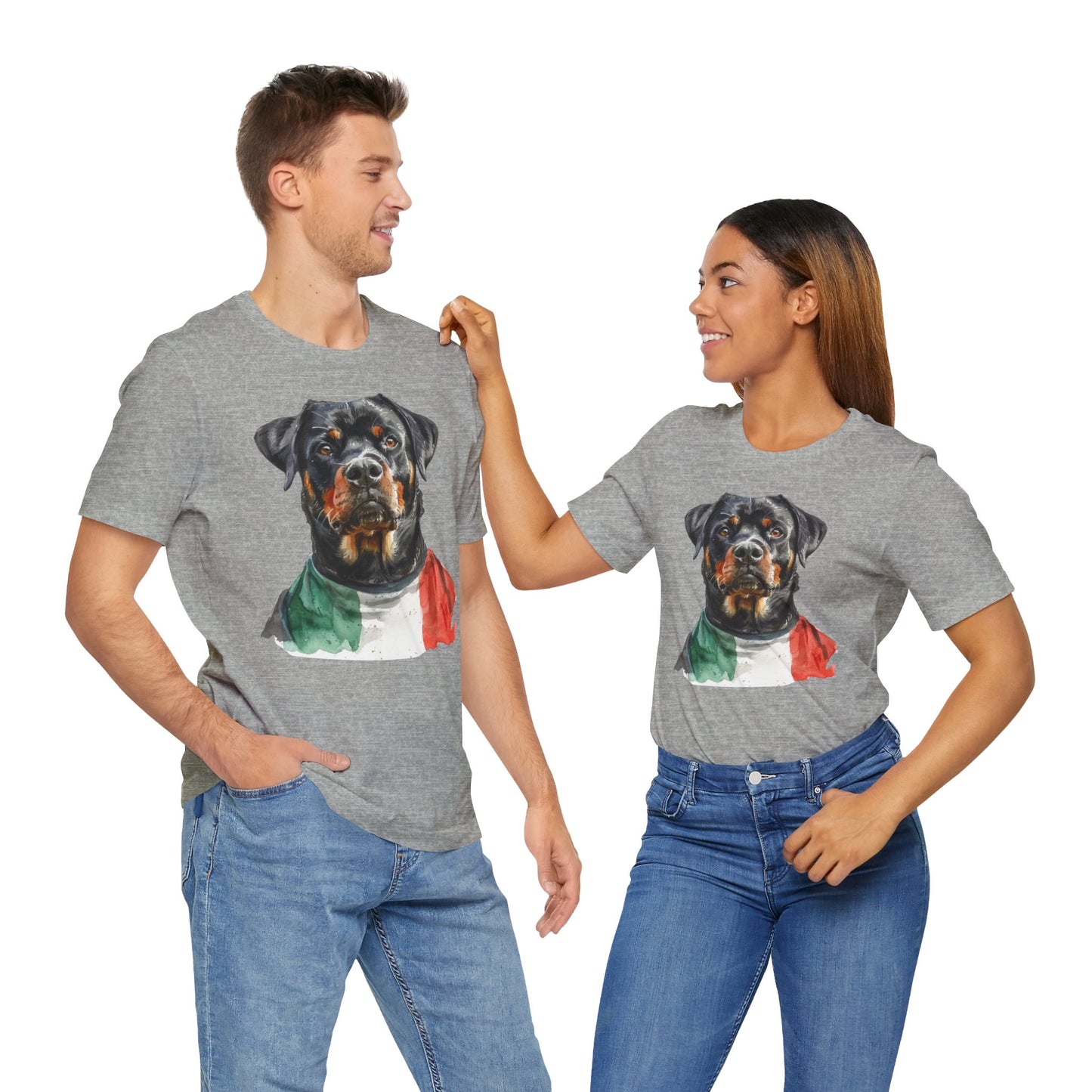 Unisex T-Shirt Fußball Fan Wuffis I EM 2024 I Rottweiler I Team Italien