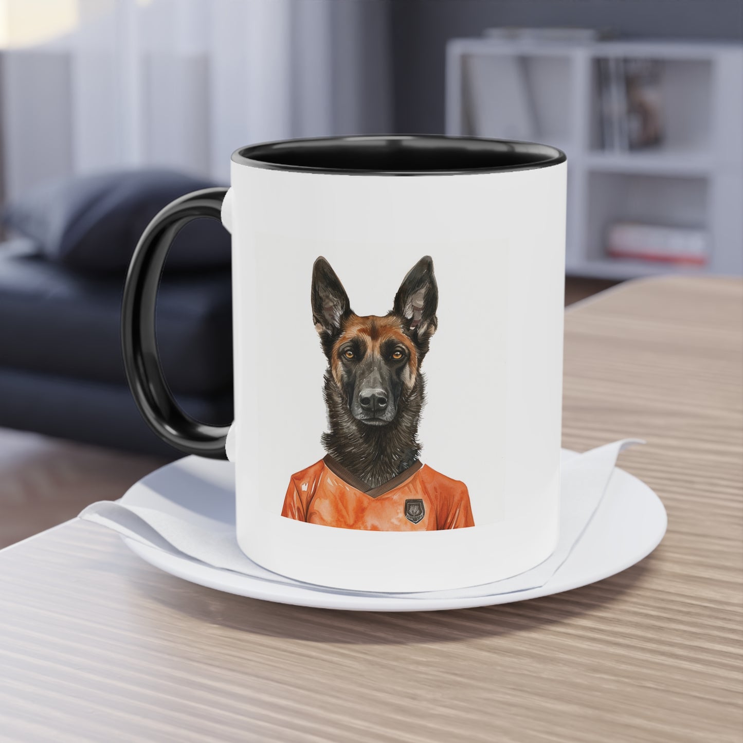 Hunde Tasse Fußball Fan Wuffis I EM 2024 I Holländischer Schäferhund I Team Niederlande