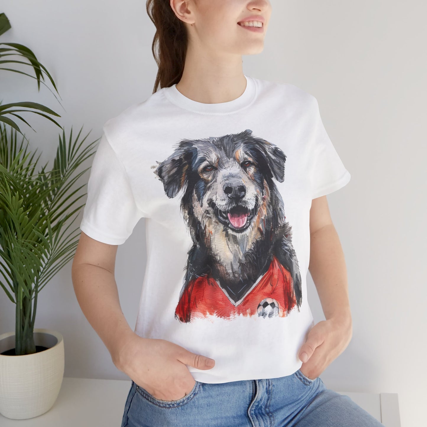 Unisex T-Shirt Fußball Fan Wuffis I EM 2024 I Albanischer Schäferhund I Team Albanien