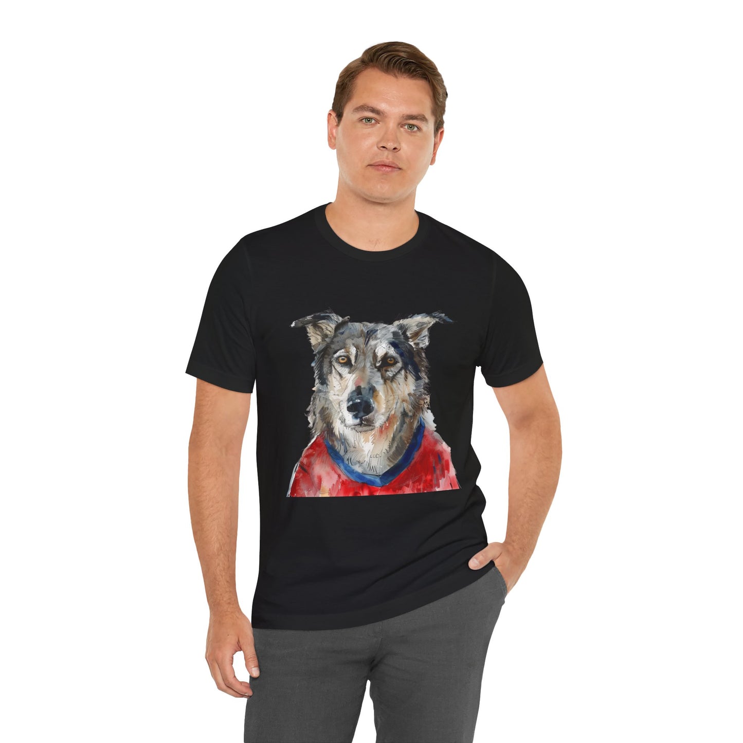 Unisex T-Shirt Fußball Fan Wuffis I EM 2024 I Tschechoslowakischer Wolfshund  I Team Tschechien