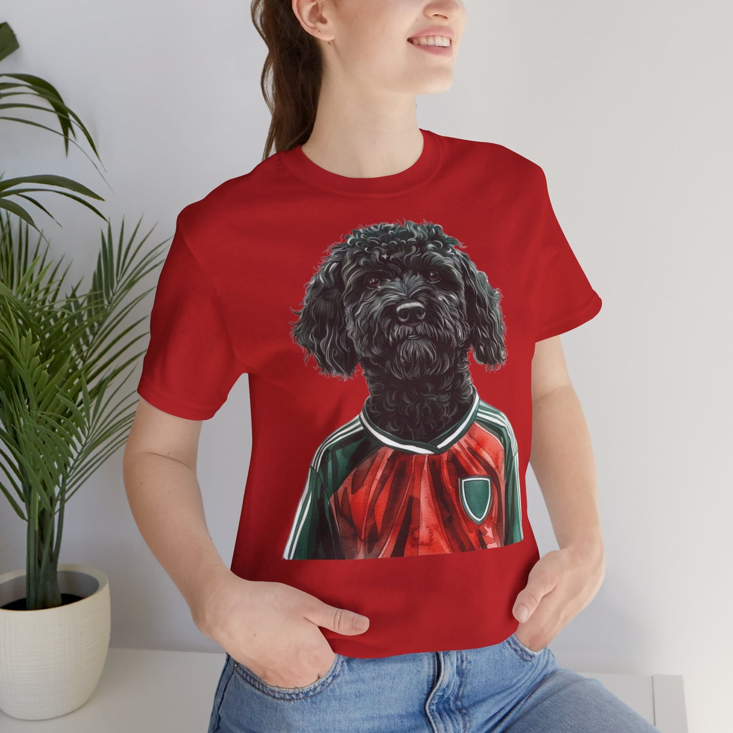 Unisex T-Shirt Fußball Fan Wuffis I EM 2024 I Ungarischer Hirtenhund I Team Ungarn