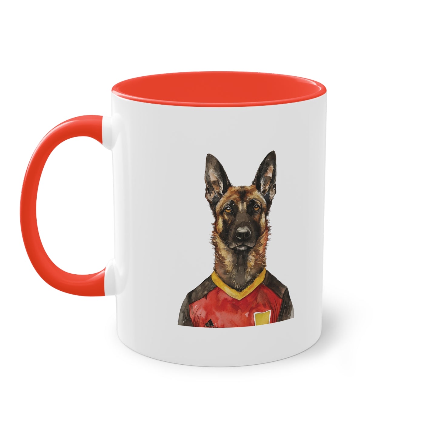 Hunde Tasse Fußball Fan Wuffis I EM 2024 I Malinois I Team Belgien