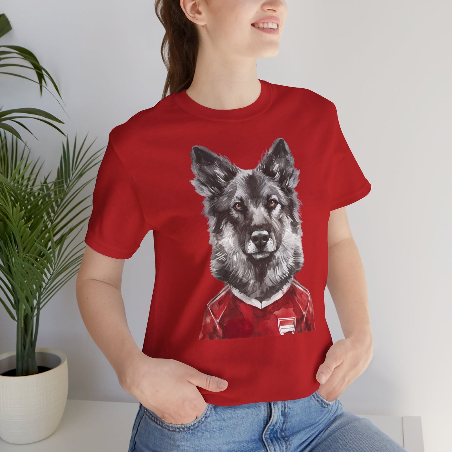 Unisex T-Shirt Fußball Fan Wuffis I EM 2024 I Gronlandshund I Team Dänemark