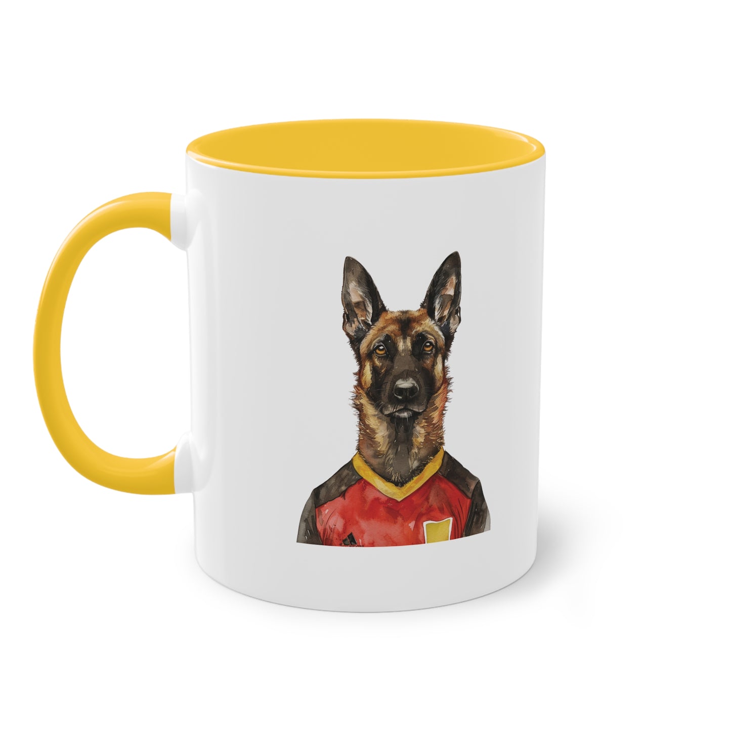 Hunde Tasse Fußball Fan Wuffis I EM 2024 I Malinois I Team Belgien