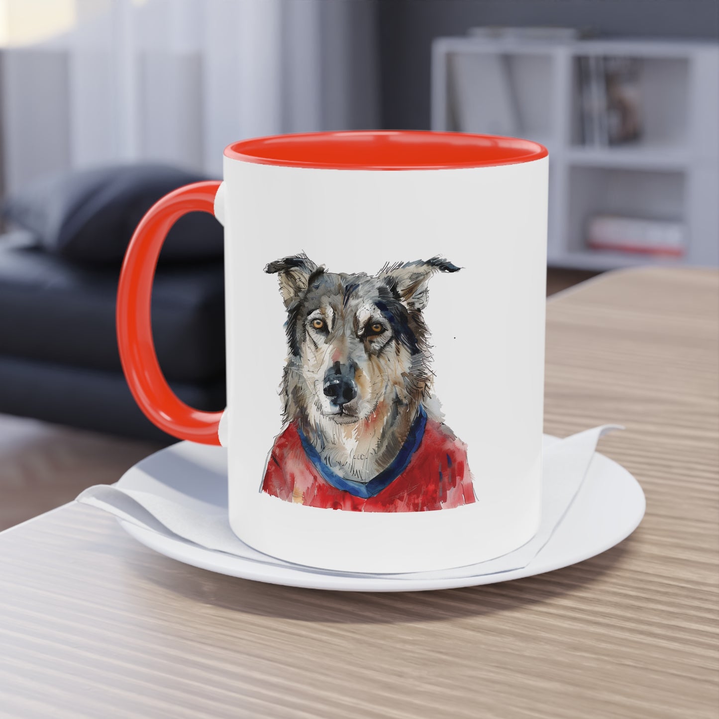 Hunde Tasse Fußball Fan Wuffis I EM 2024 I Tschechoslowakischer Wolfshund  I Team Tschechien