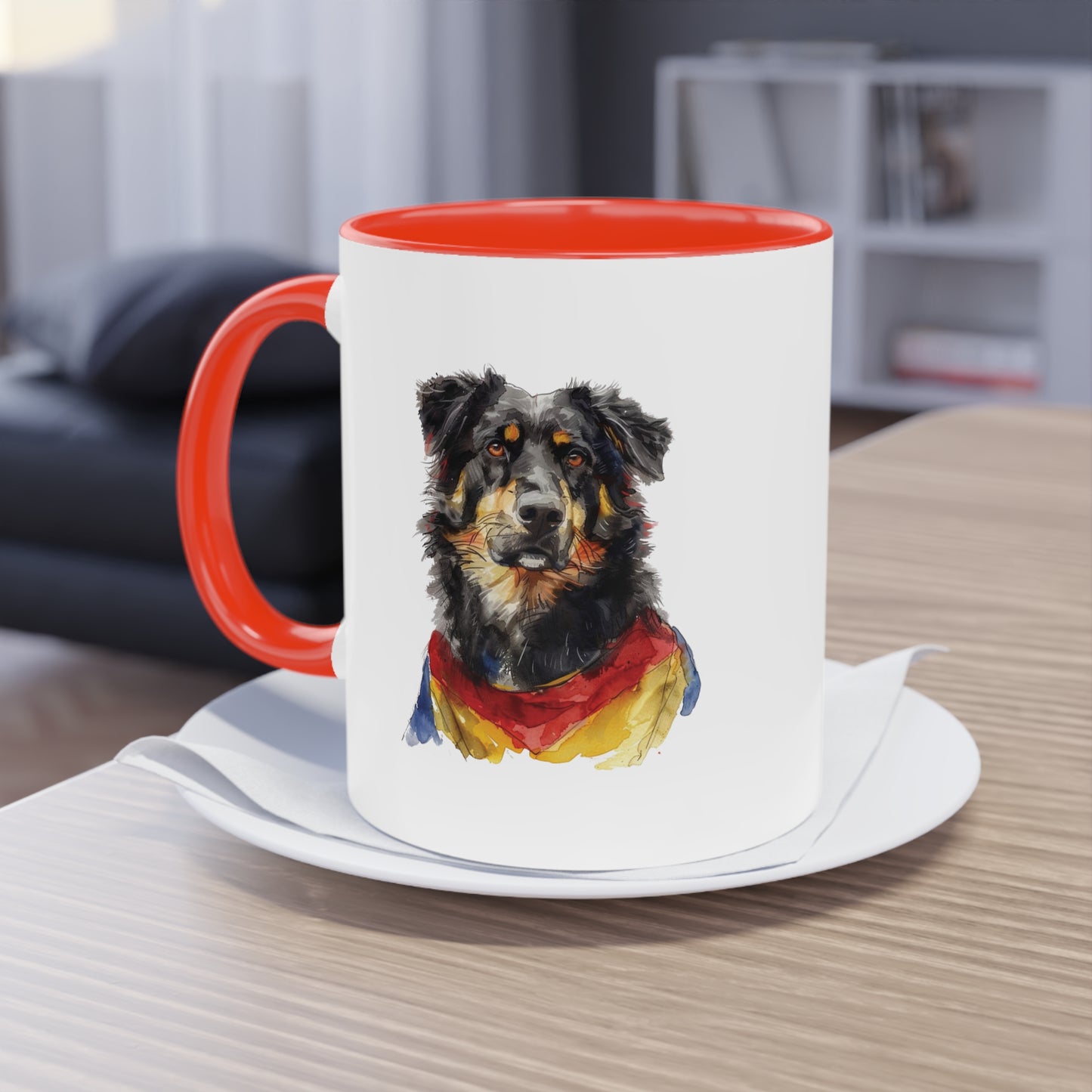 Hunde Tasse Fußball Fan Wuffis I EM 2024 I Ciobanesc Romanesc Carpatin I Team Rumänien