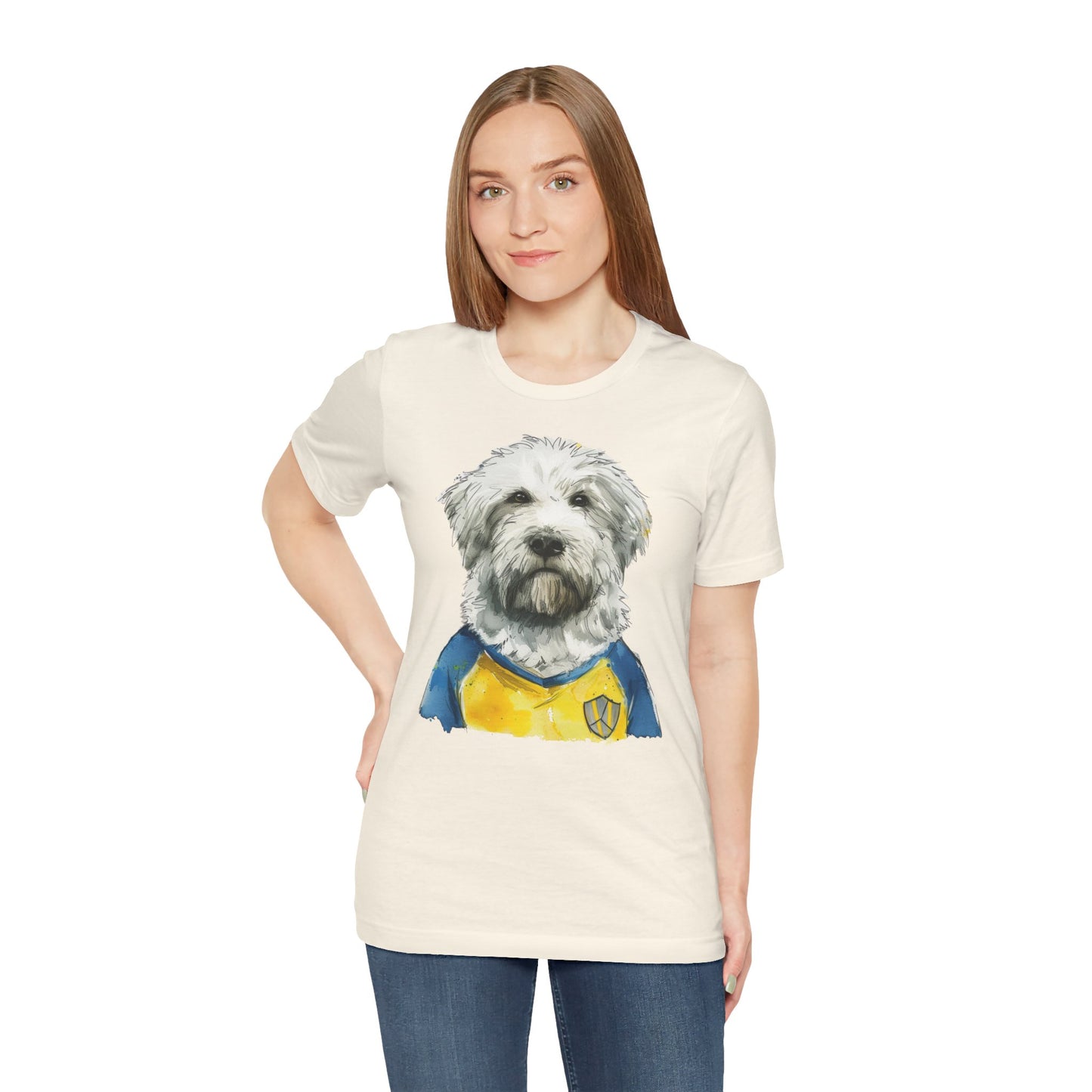 Unisex T-Shirt Fußball Fan Wuffis I EM 2024 I Ukrainischer Schäferhund I Team Ukraine