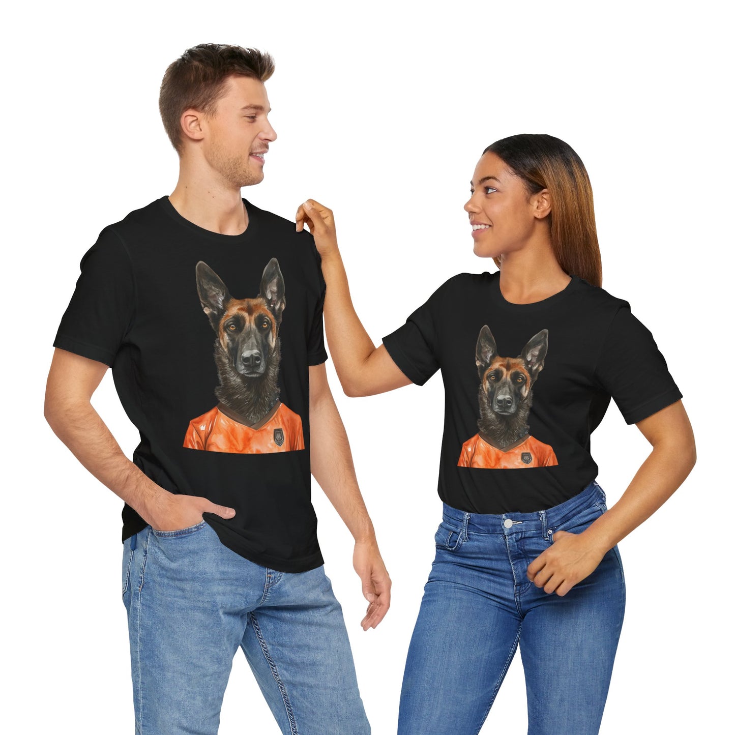 Unisex T-Shirt Fußball Fan Wuffis I EM 2024 I Holländischer Schäferhund I Team Niederlande